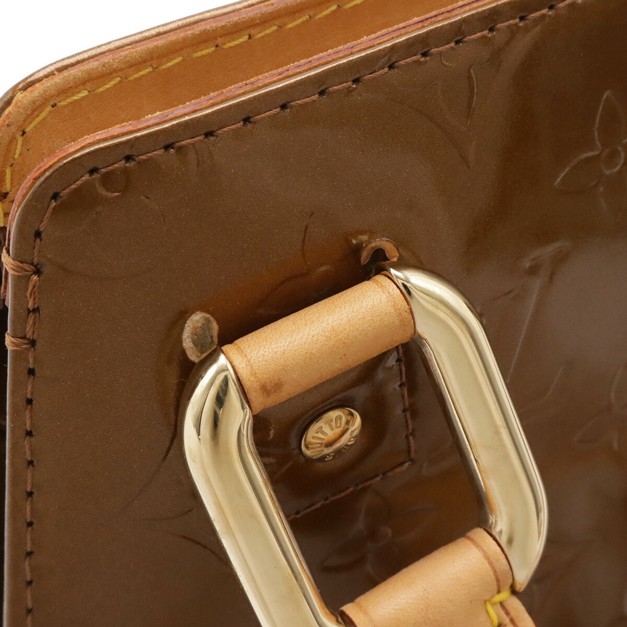 Louis Vuitton Bronze Leather Handbag (Pre-Owned)