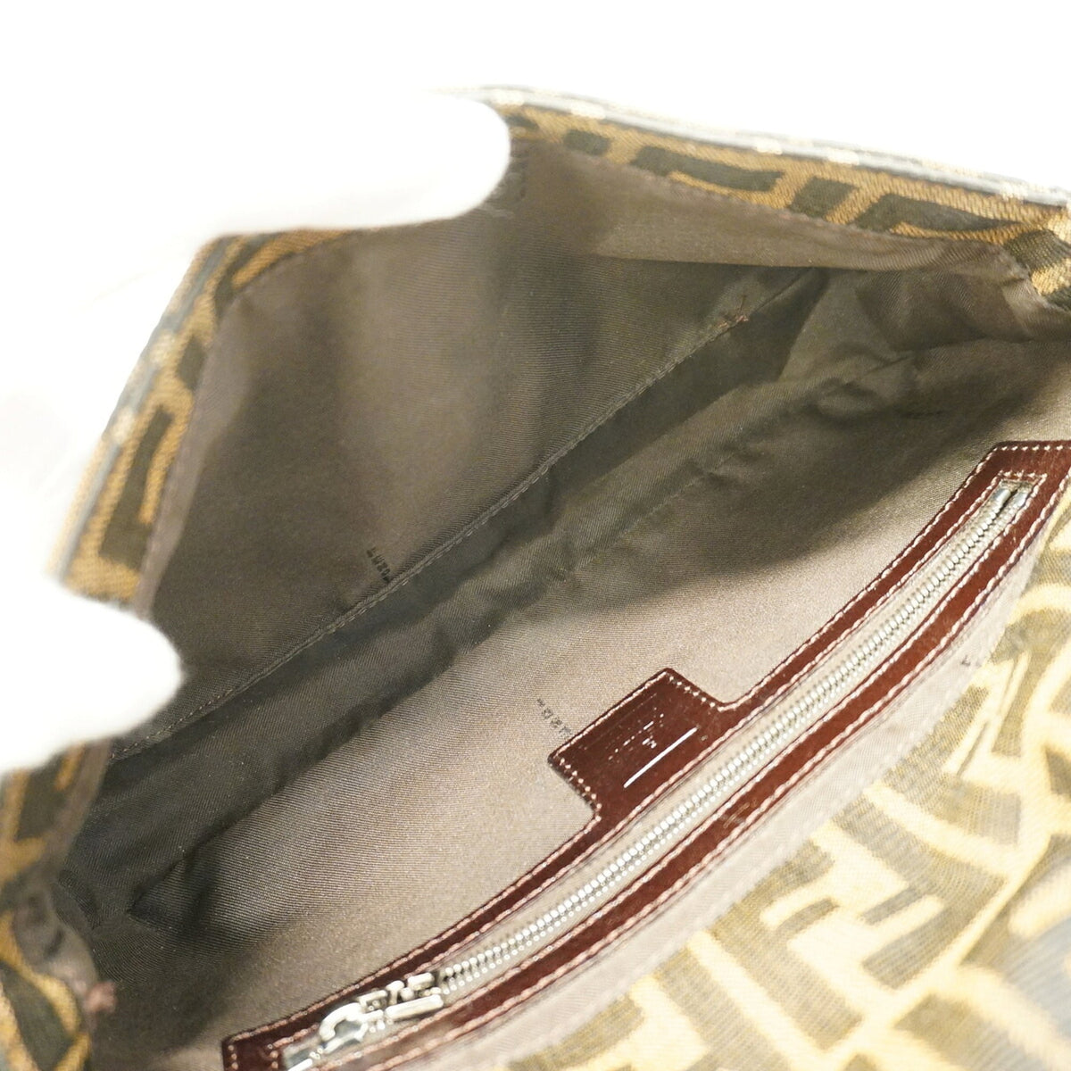 Fendi Brown Nylon Canvas Handbag (Pre-Owned)