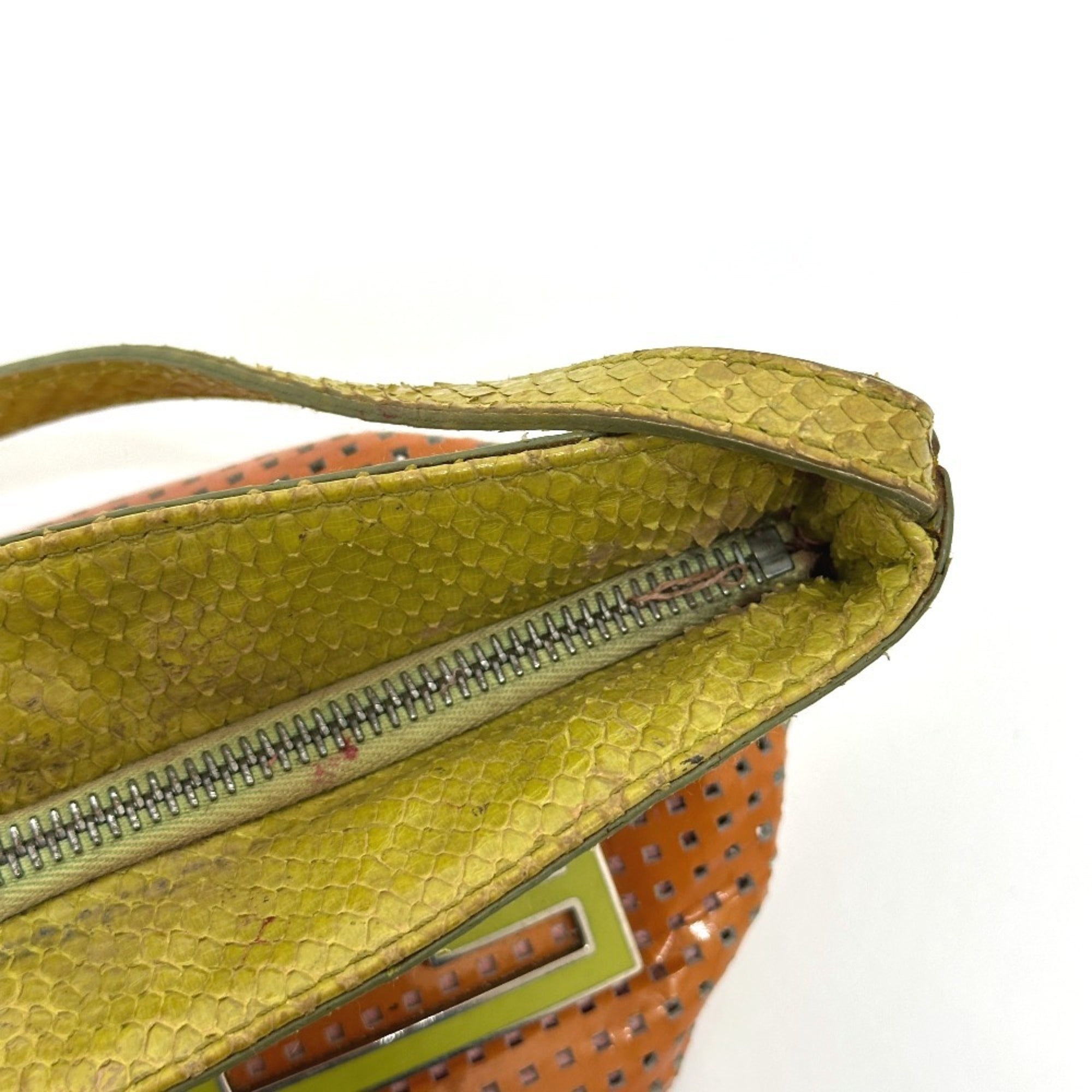 Fendi Green Orange Shoulder Bag (Pre-Owned)