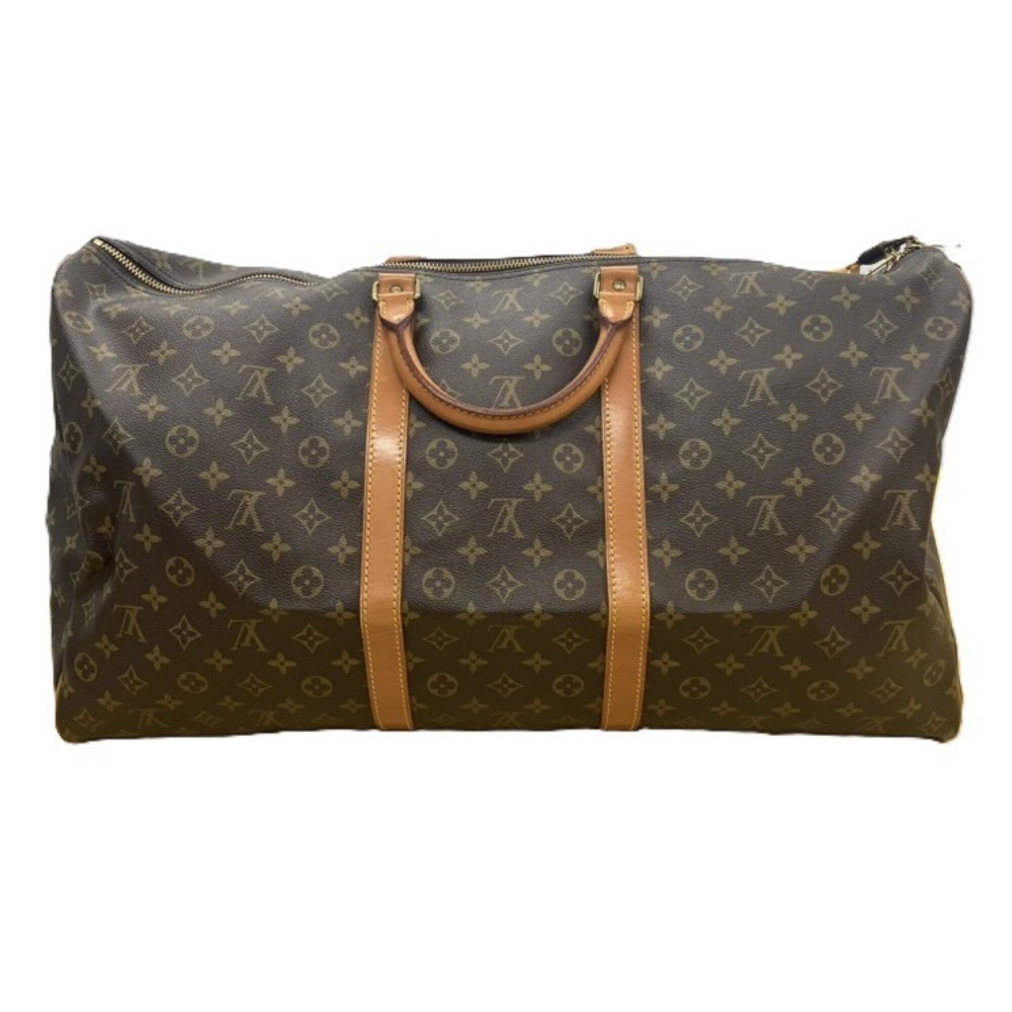 Louis Vuitton Monogram Brown Monogram Leather Boston Bag (Pre-Owned)