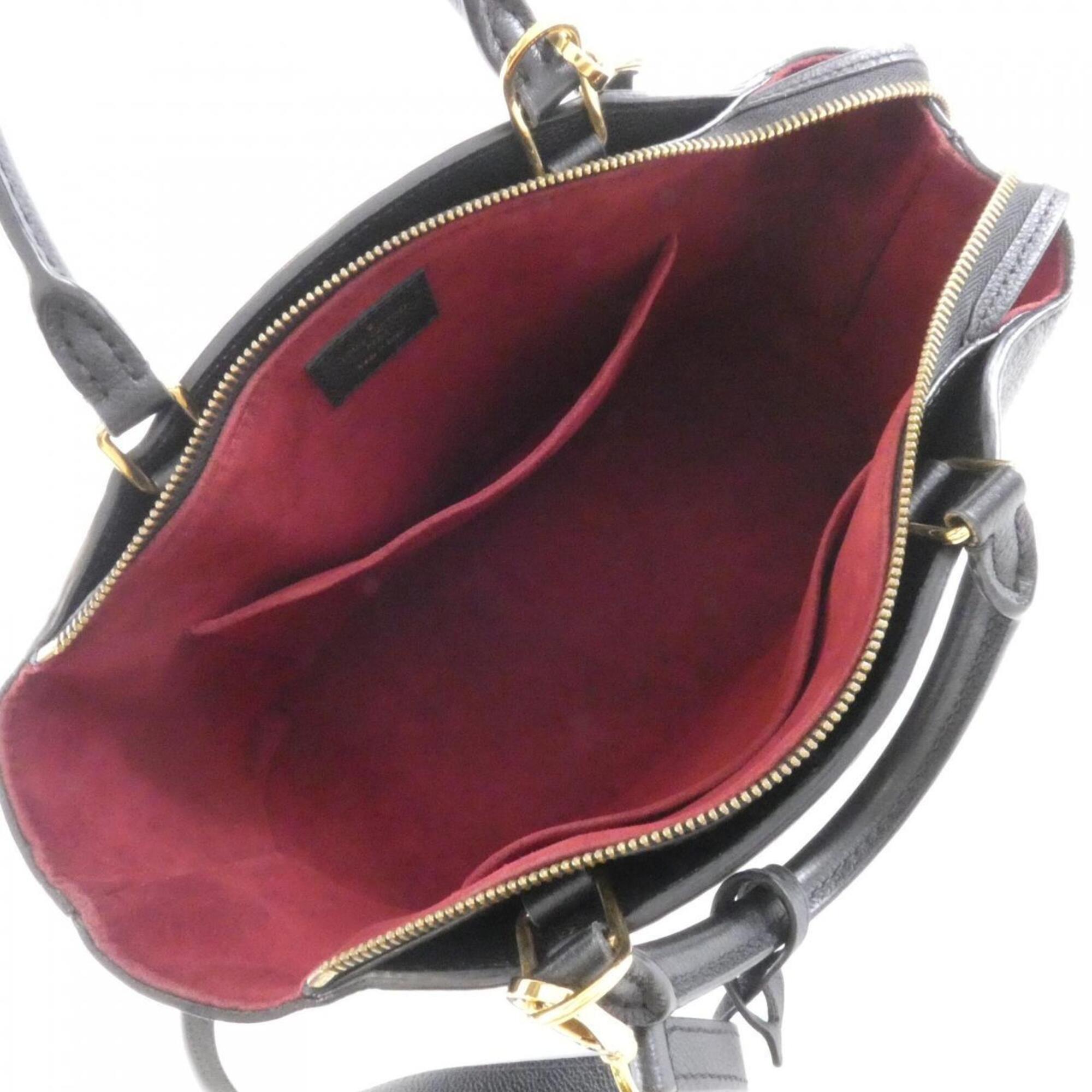 Louis Vuitton Black Leather Handbag (Pre-Owned)