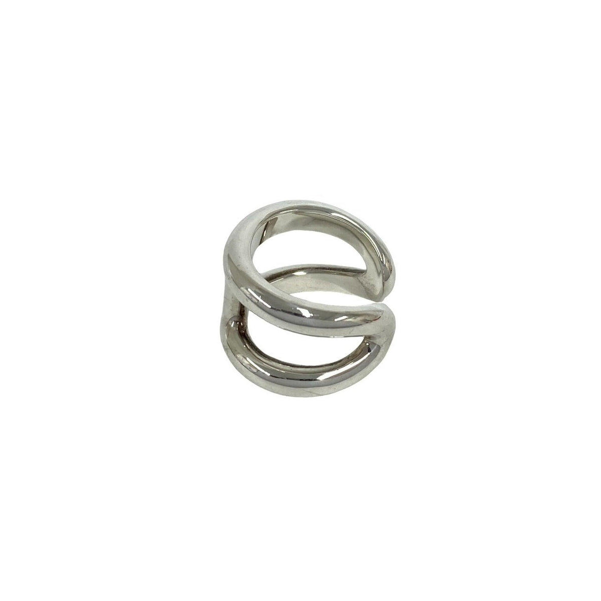 Hermes Silver Silver 925 Band Ring (Pre-Owned)