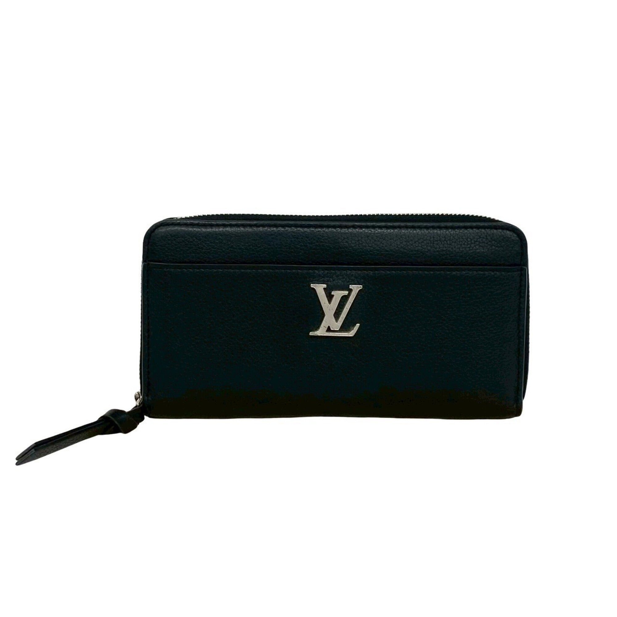 Louis Vuitton Black Leather Long Bill Wallet (Bi-Fold) (Pre-Owned)