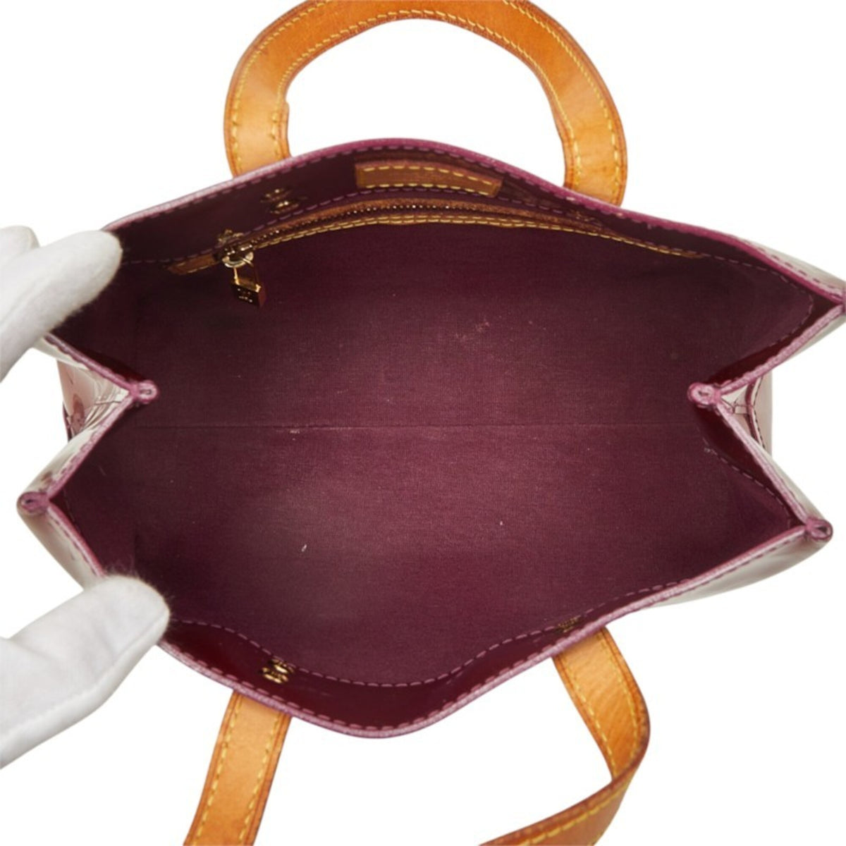 Louis Vuitton Amarante Purple Patent Leather Leather Handbag (Pre-Owned)