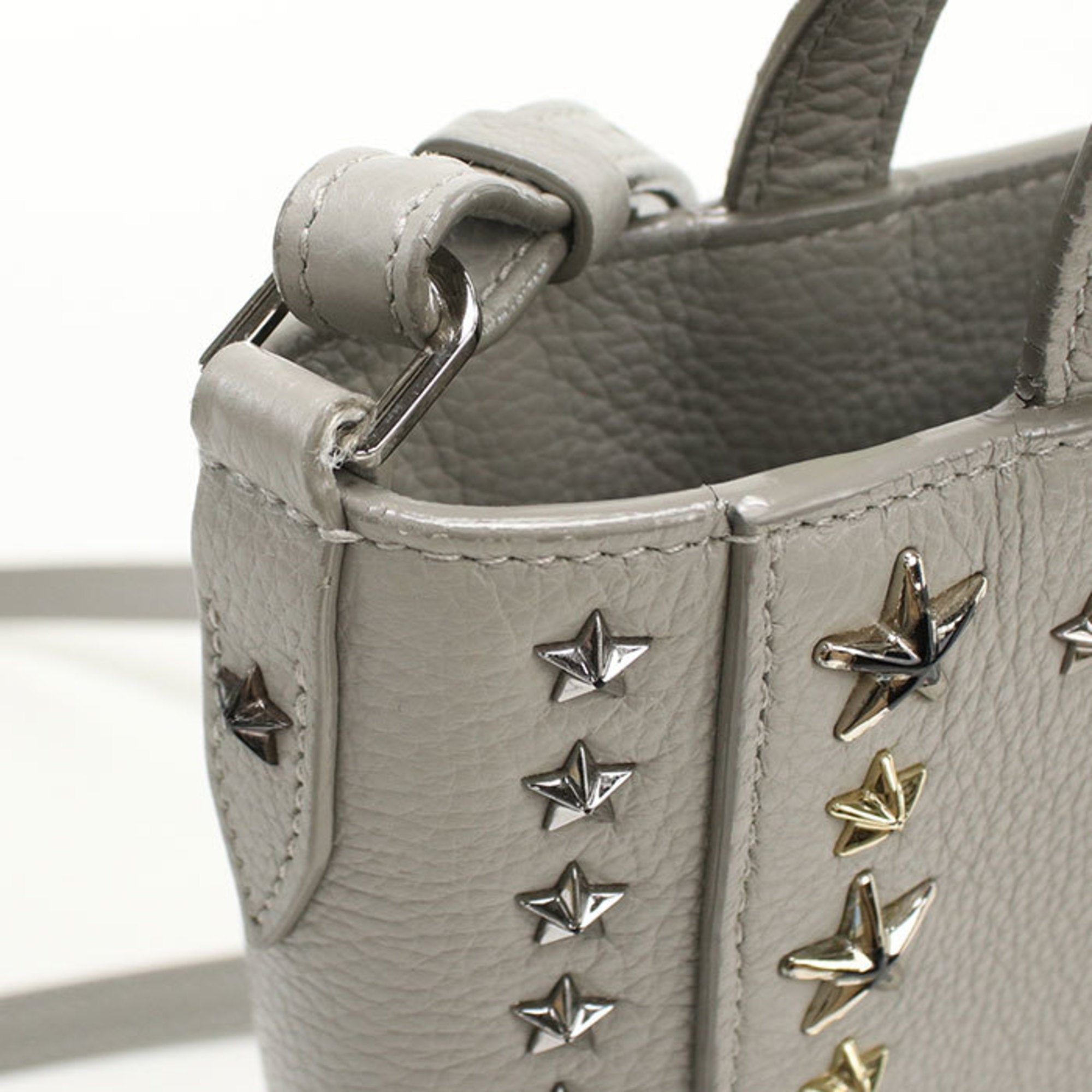 Jimmy Choo Gray Leather Handbag (Pre-Owned)