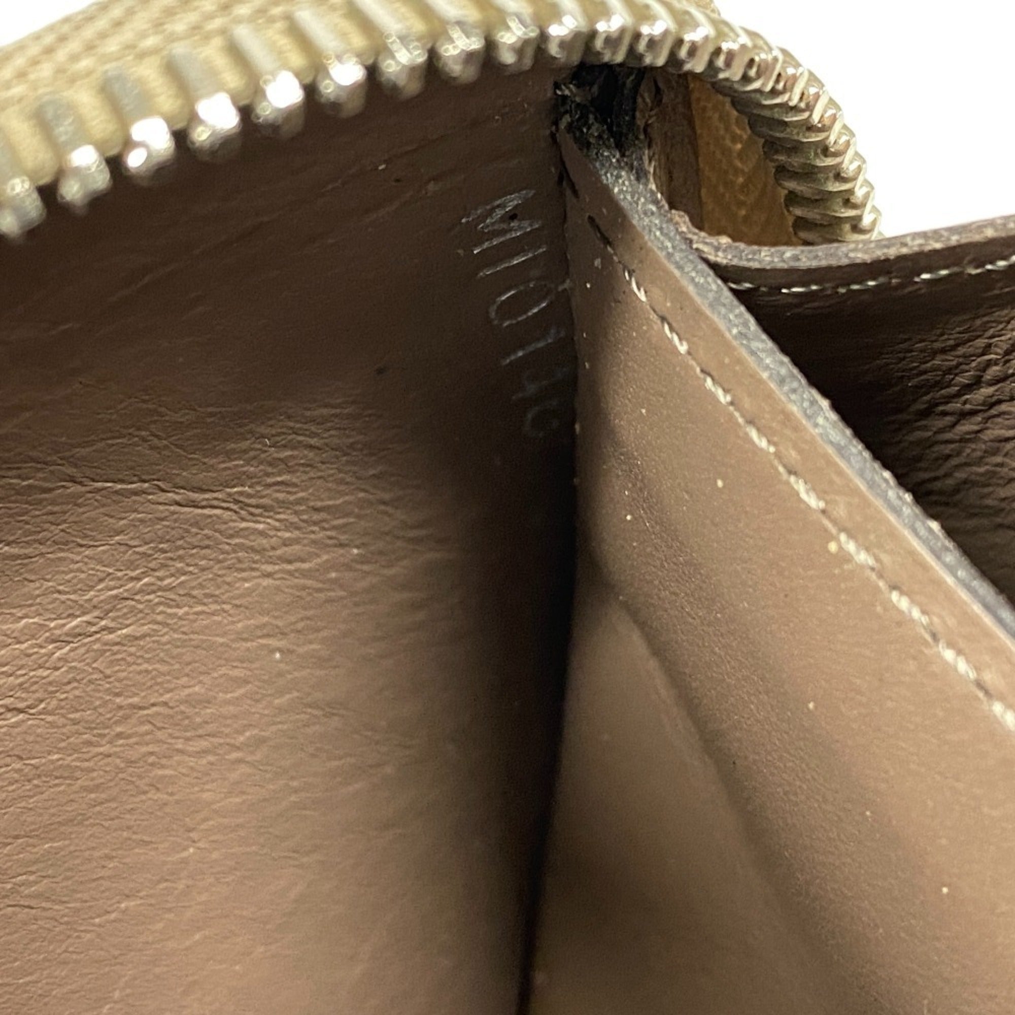 Louis Vuitton Parnassea Beige Leather Long Wallet (Bi-Fold) (Pre-Owned)