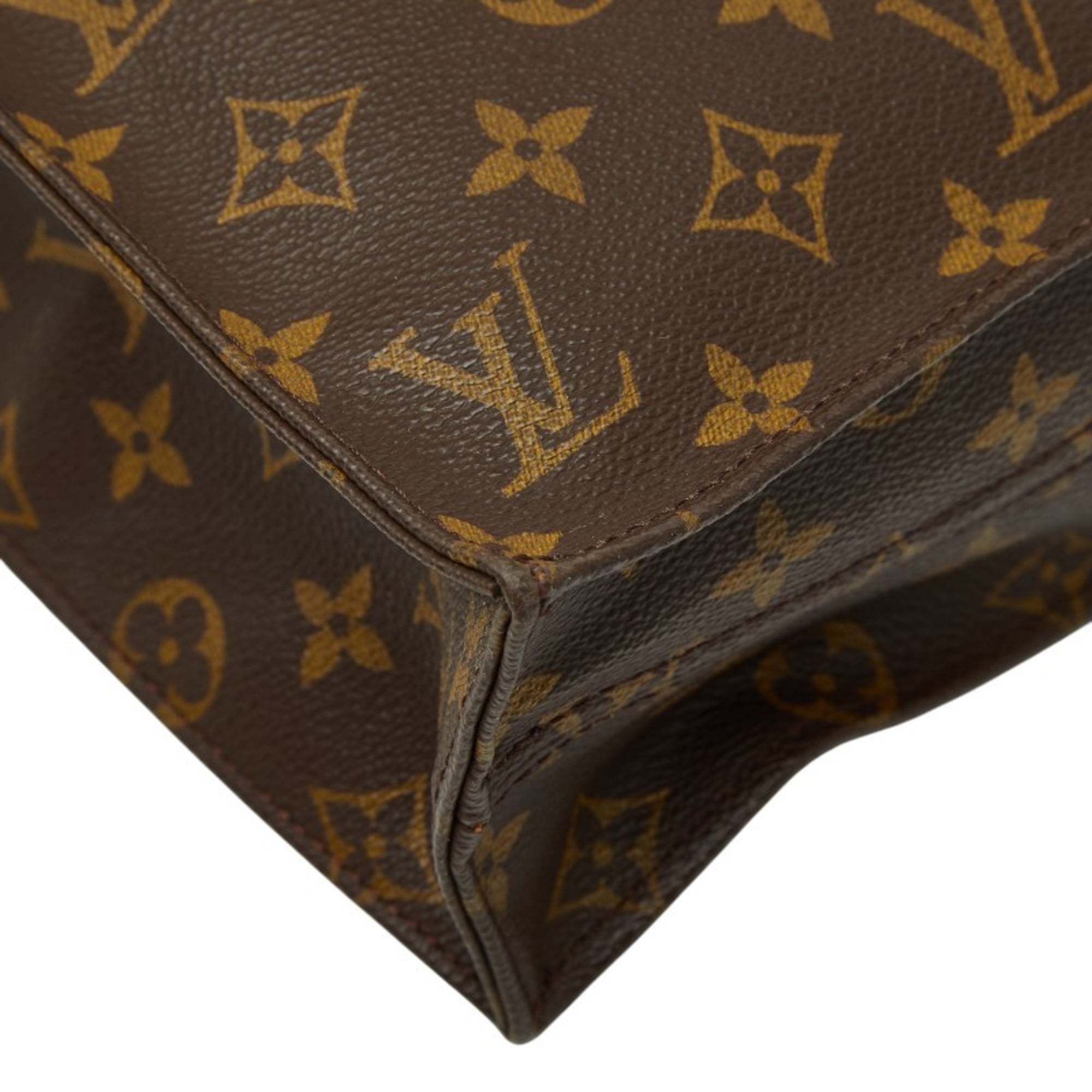 Louis Vuitton Brown Pvc Leather Handbag Tote Bag (Pre-Owned)