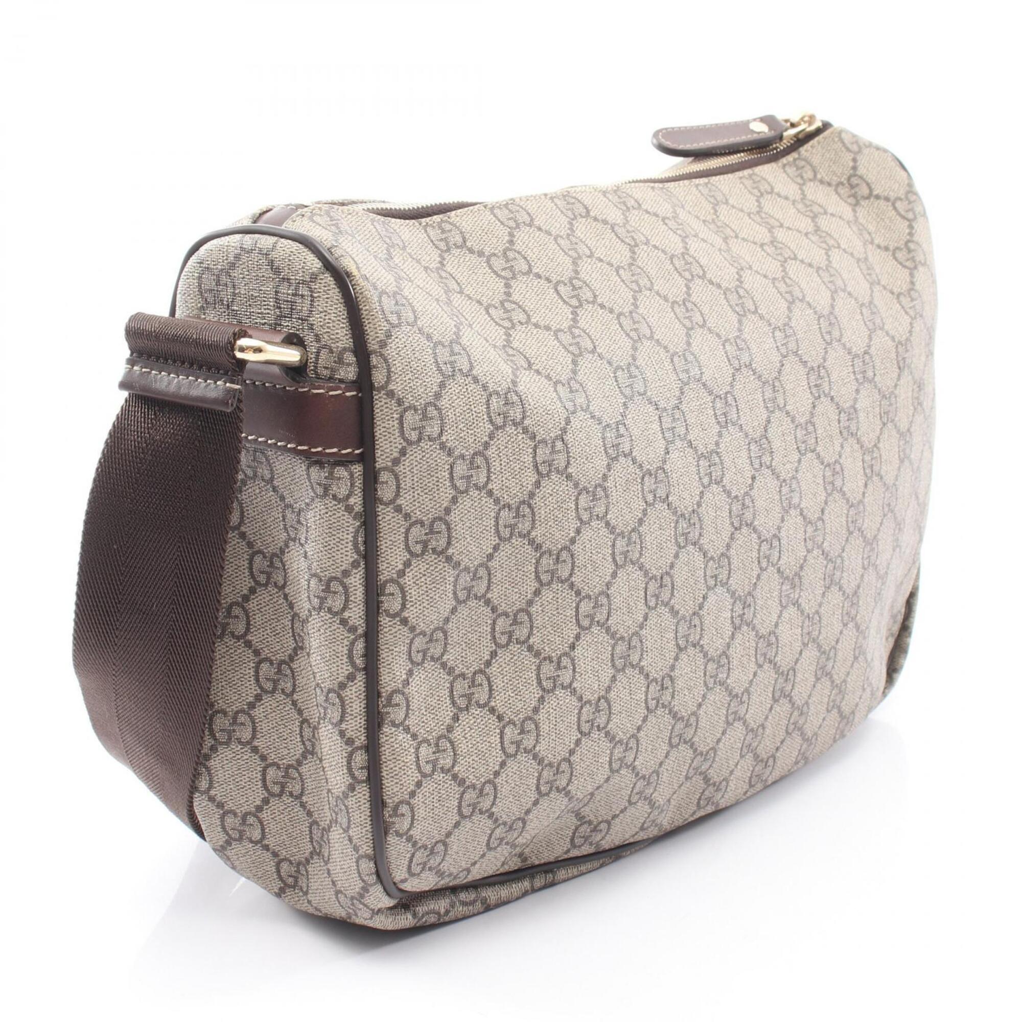 Gucci Beige Brown Pvc Leather Handbag Shoulder Bag (Pre-Owned)