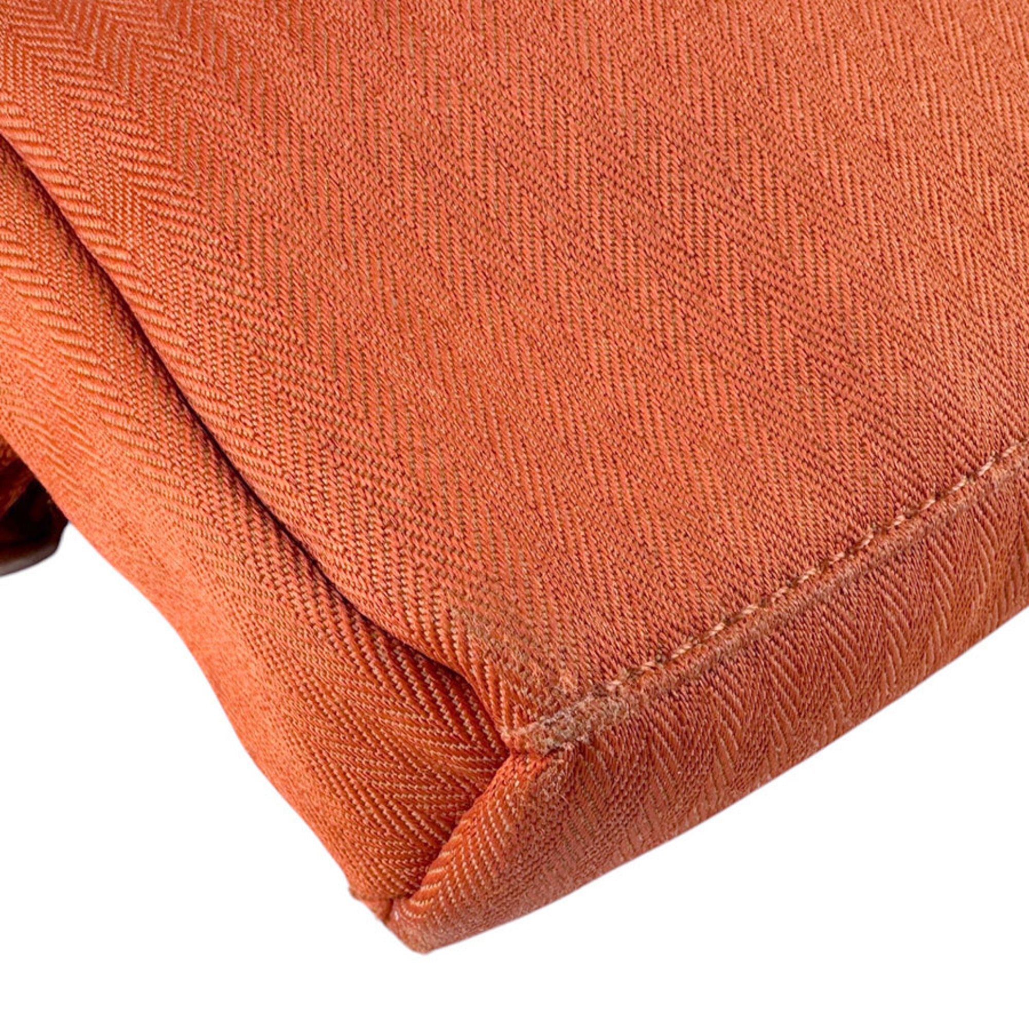 Hermes Orange Toile Chevron Fanny Pack Pochette (Pre-Owned)