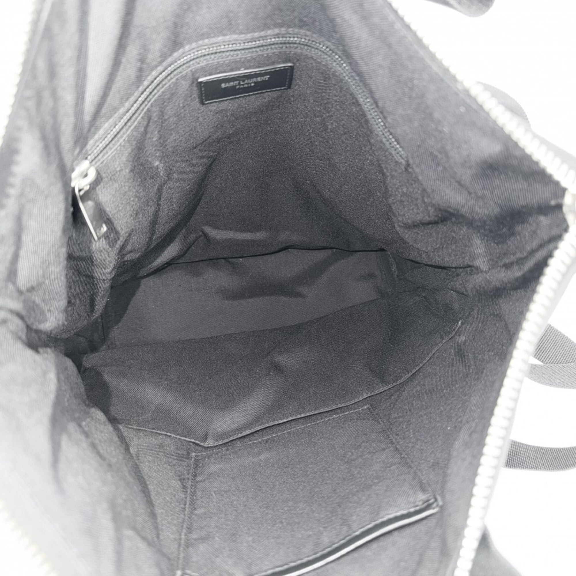 Saint Laurent Black Canvas Leather Handbag (Pre-Owned)