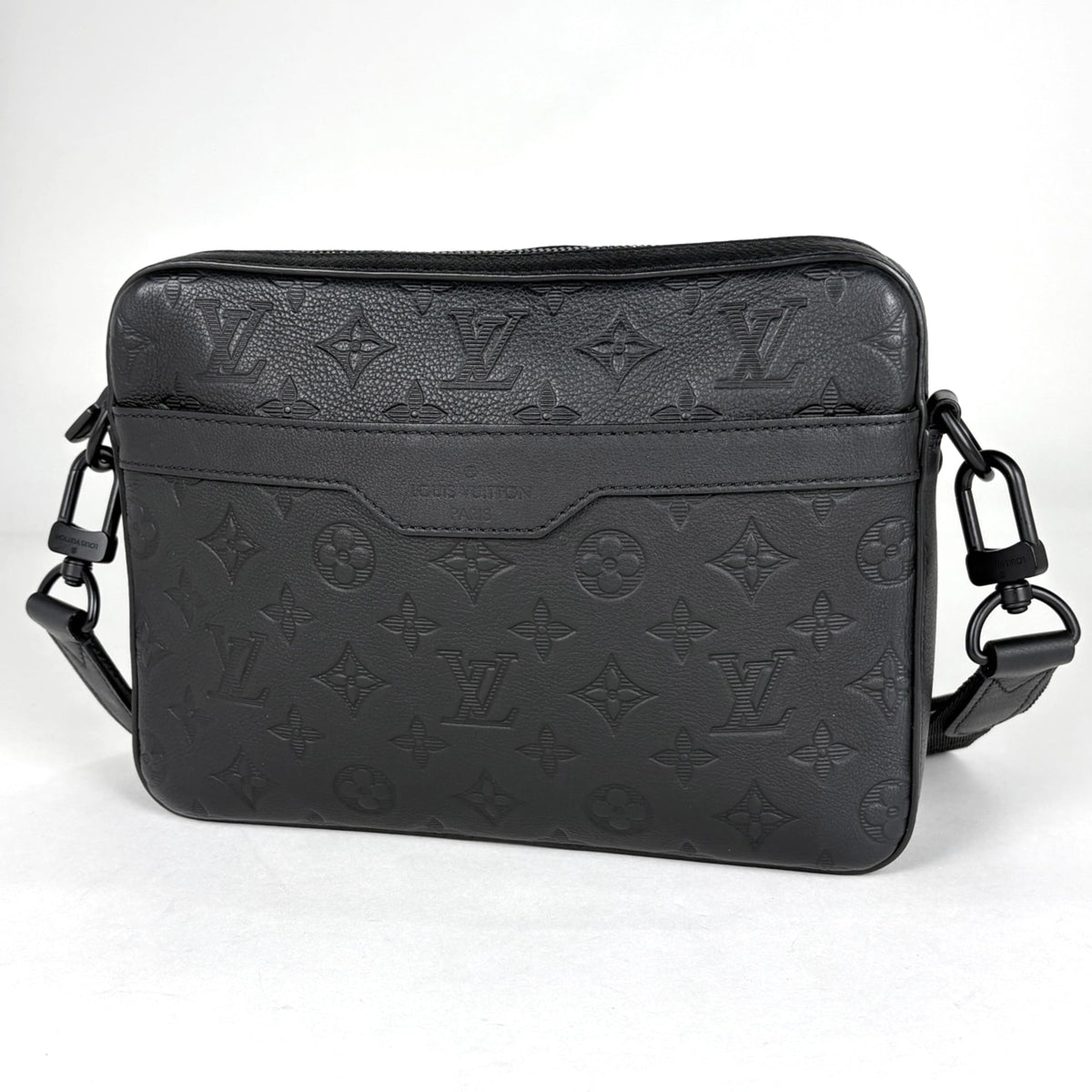 Louis Vuitton Black Noir Monogram Shadow Pouch Shoulder Bag (Pre-Owned)