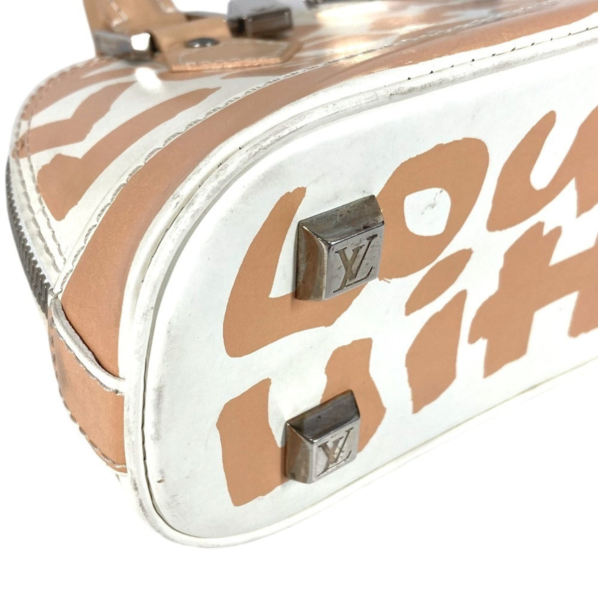 Louis Vuitton Monogram Graffiti Beige White Monogram Graffiti Handbag (Pre-Owned)