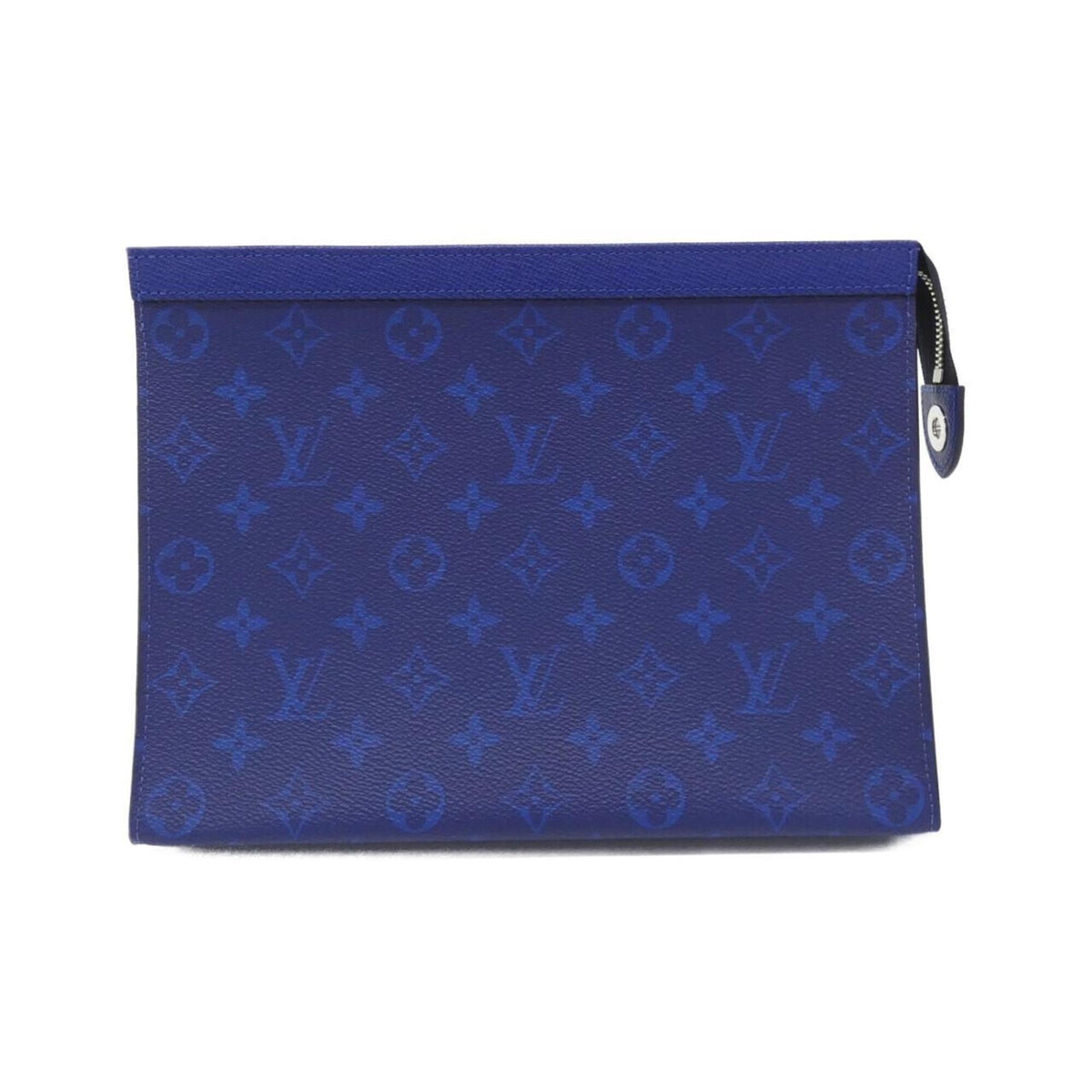 Louis Vuitton Blue Cobalt Coated Canvas Leather Handbag Pochette (Pre-Owned)