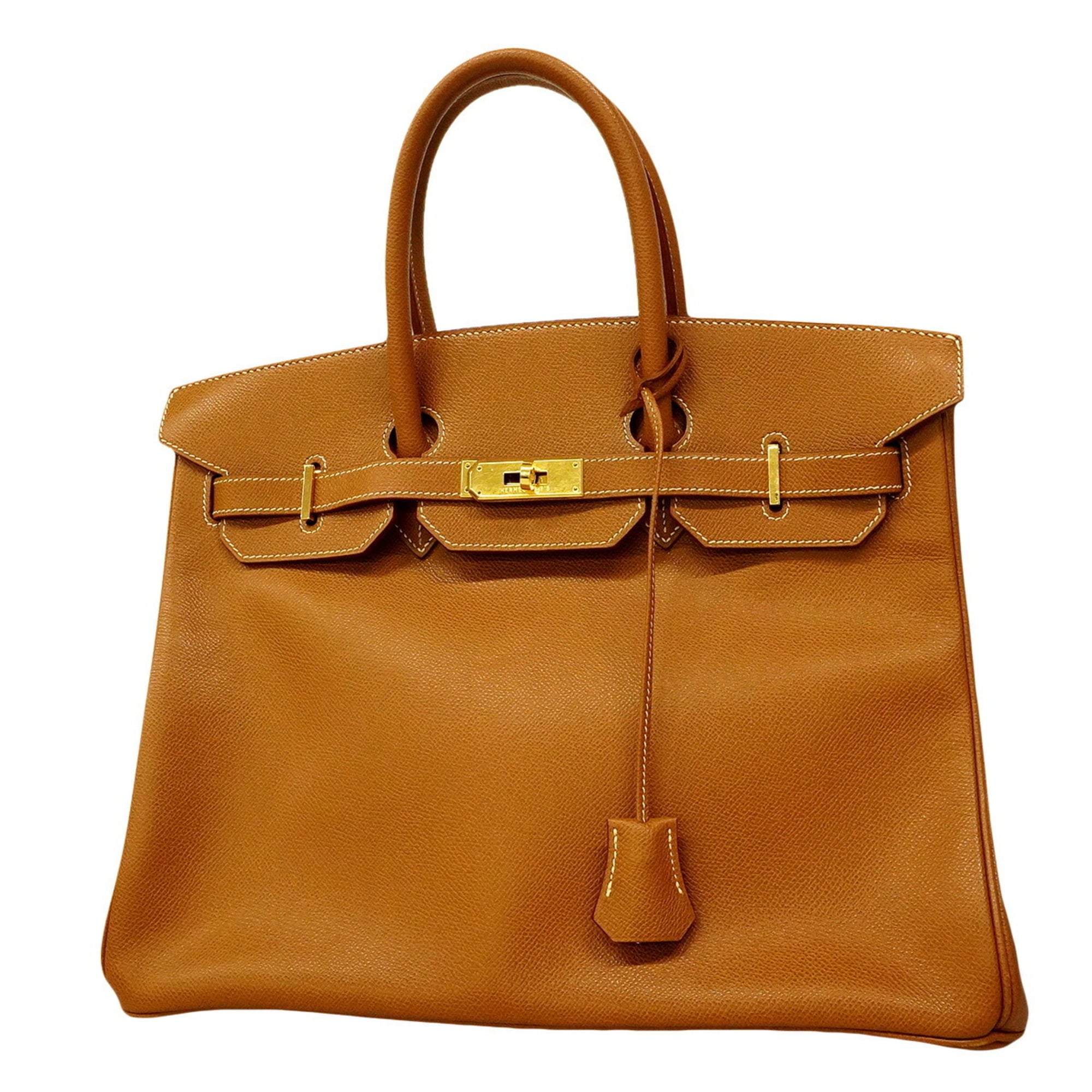 Hermes Gold Courchevel Leather Handbag (Pre-Owned)