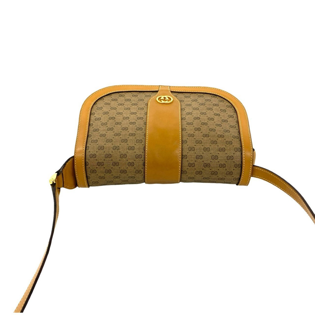 Gucci Brown Leather Pvc Pochette Shoulder Bag (Pre-Owned)