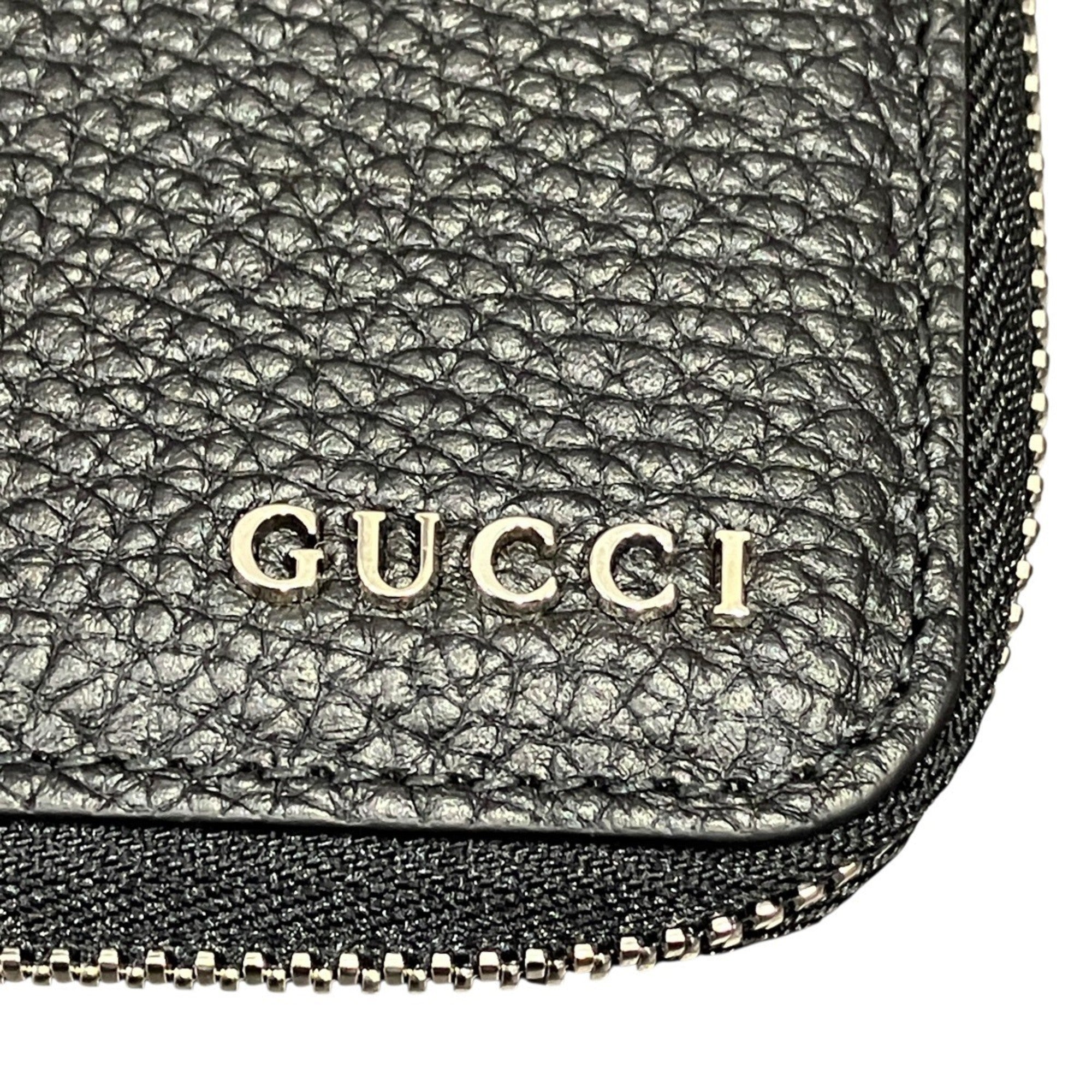 Gucci Black Leather Long Wallet (Bi-Fold) (Pre-Owned)