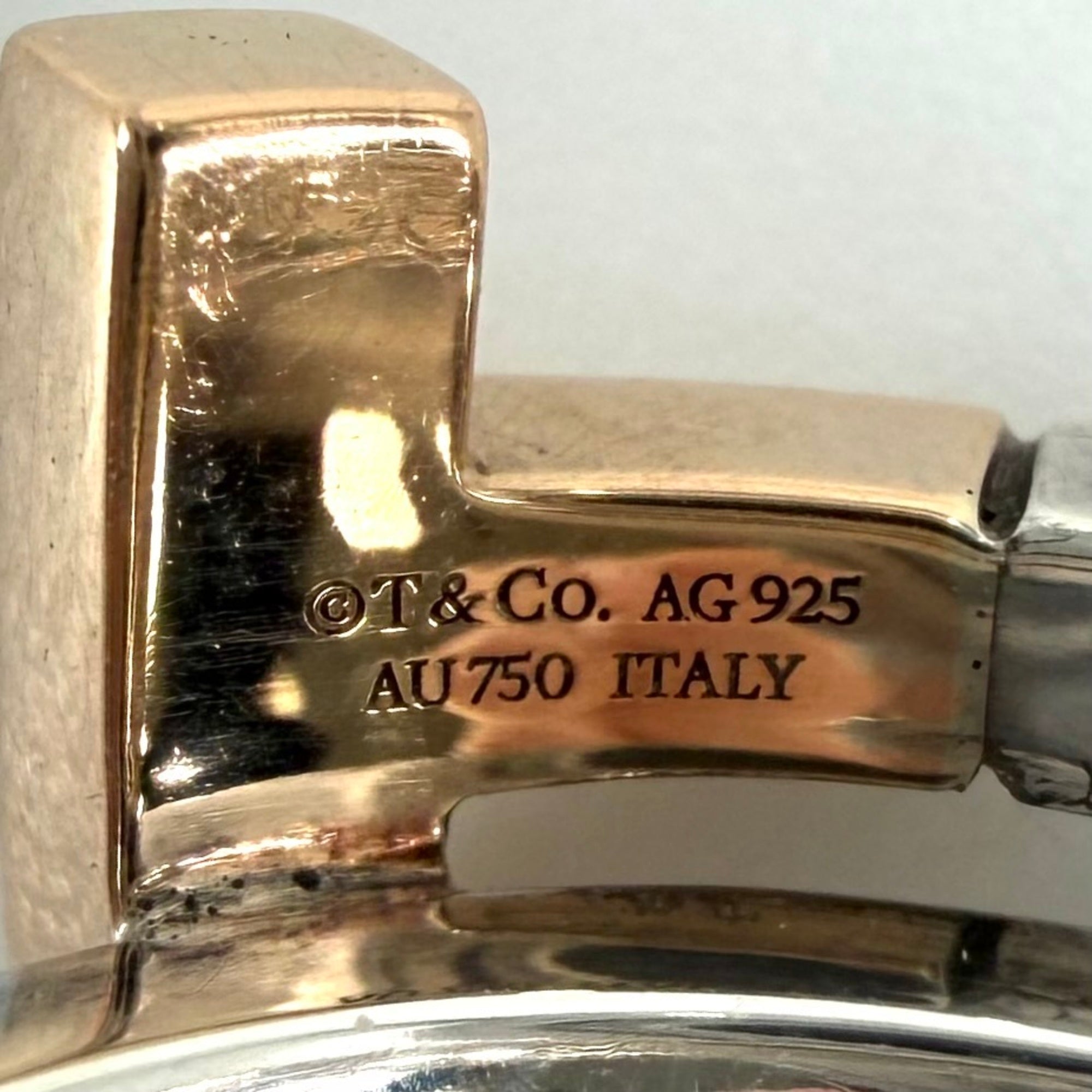 Tiffany Gold Silver Band Ring (Pre-Owned)