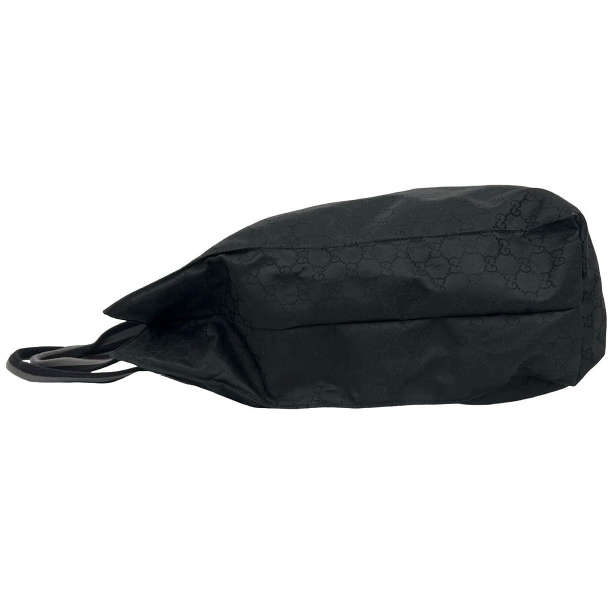 Gucci Black Nylon Leather Handbag Shoulder Bag Tote Bag (Pre-Owned)