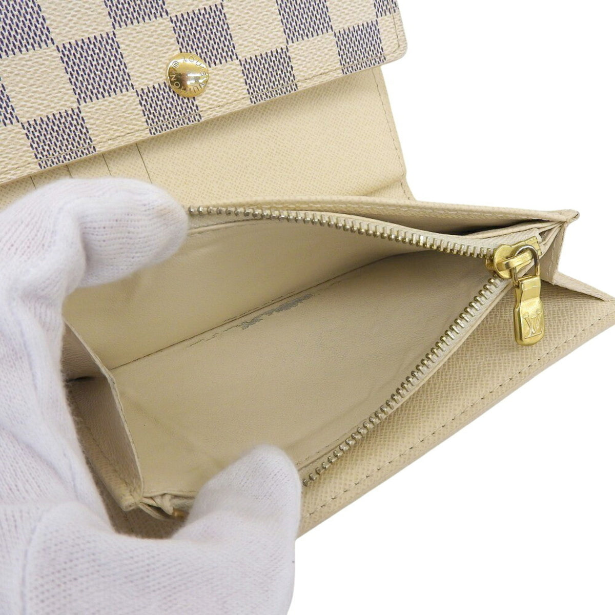 Louis Vuitton Damier Azur Damier Azur Wallet (Tri-Fold) (Pre-Owned)