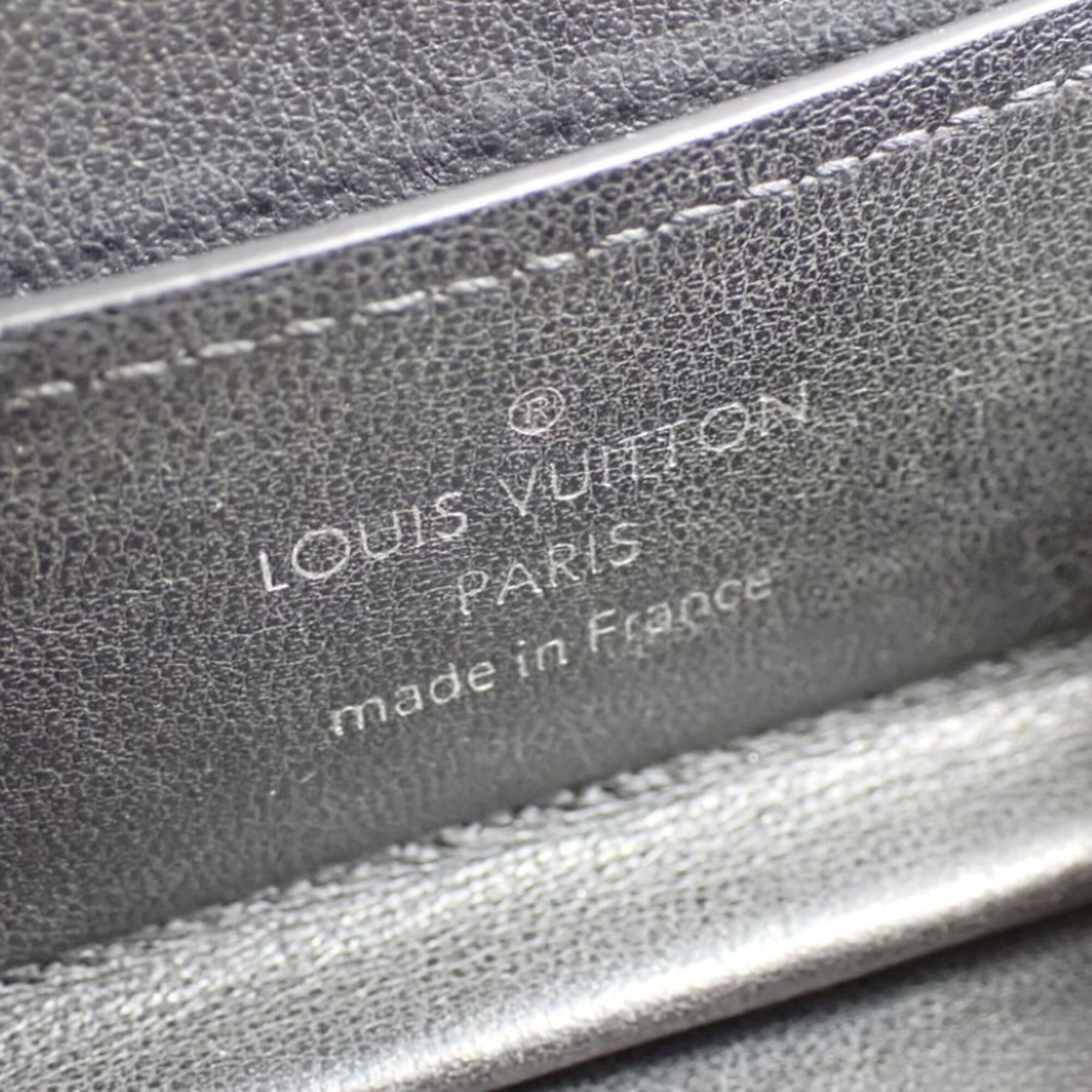 Louis Vuitton Ardoise Black Taiga Leather Coin Purse/Coin Case (Pre-Owned)