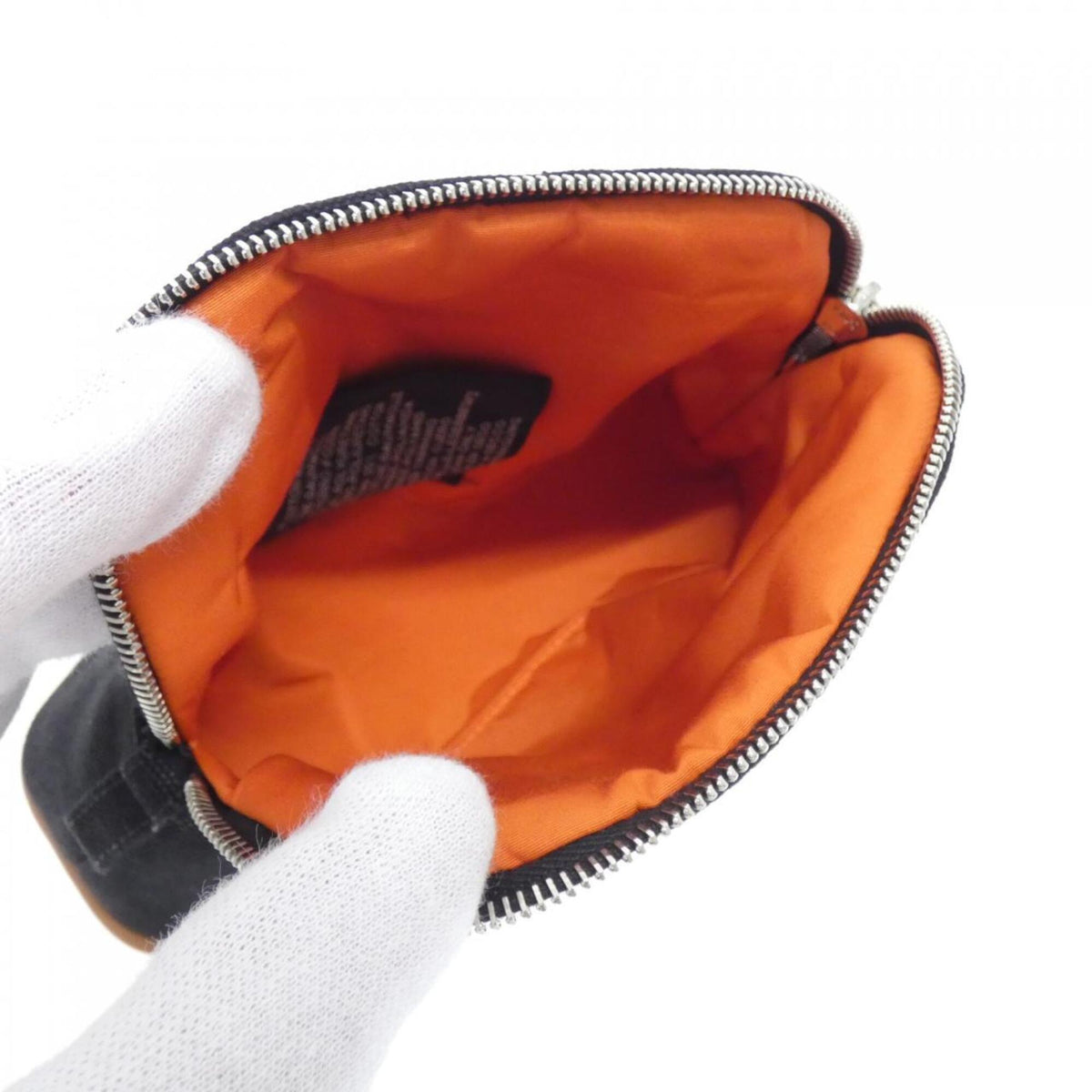 Hermes Black Canvas Pouch (Pre-Owned)