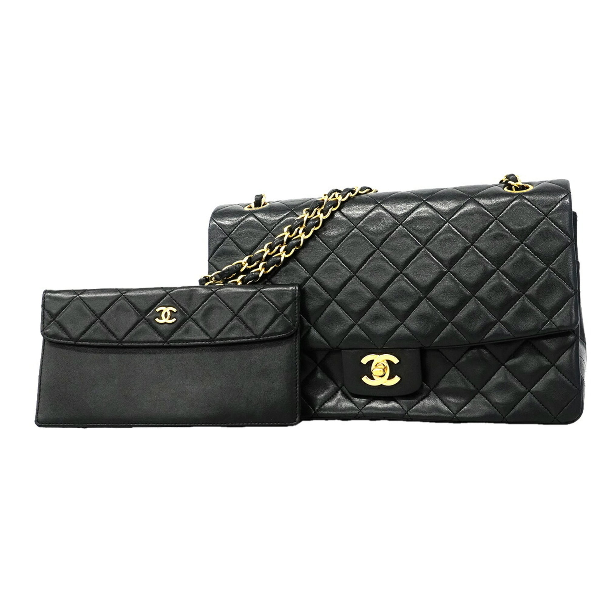 Chanel Black Leather Shoulder Bag (Pre-Owned)