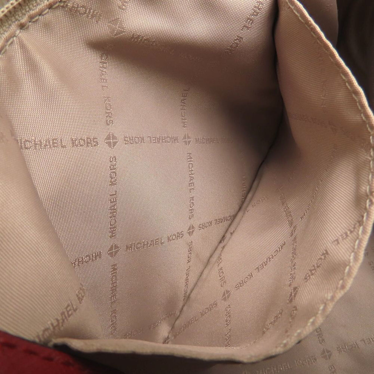 Michael Kors Brown Red Color Leather Handbag (Pre-Owned)