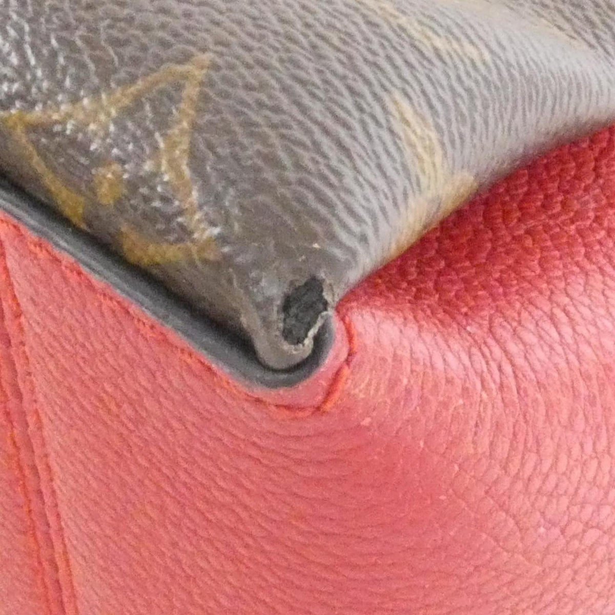 Louis Vuitton Monogram Cerise Marron Coated Canvas Leather Shoulder Bag (Pre-Owned)