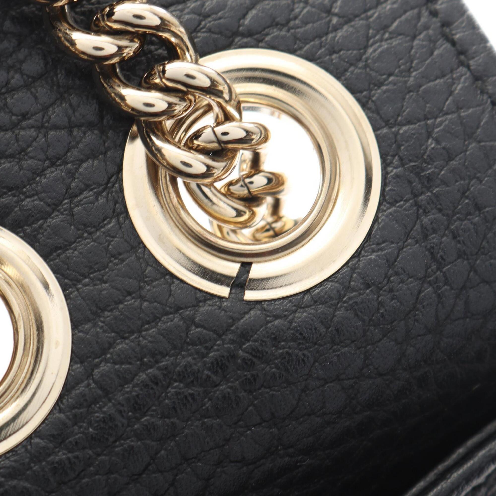 Gucci Black Leather Handbag Shoulder Bag (Pre-Owned)