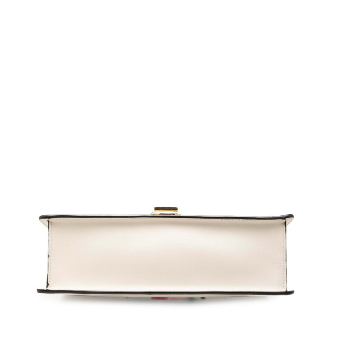 Gucci Sherry Line White Leather Handbag Shoulder Bag (Pre-Owned)