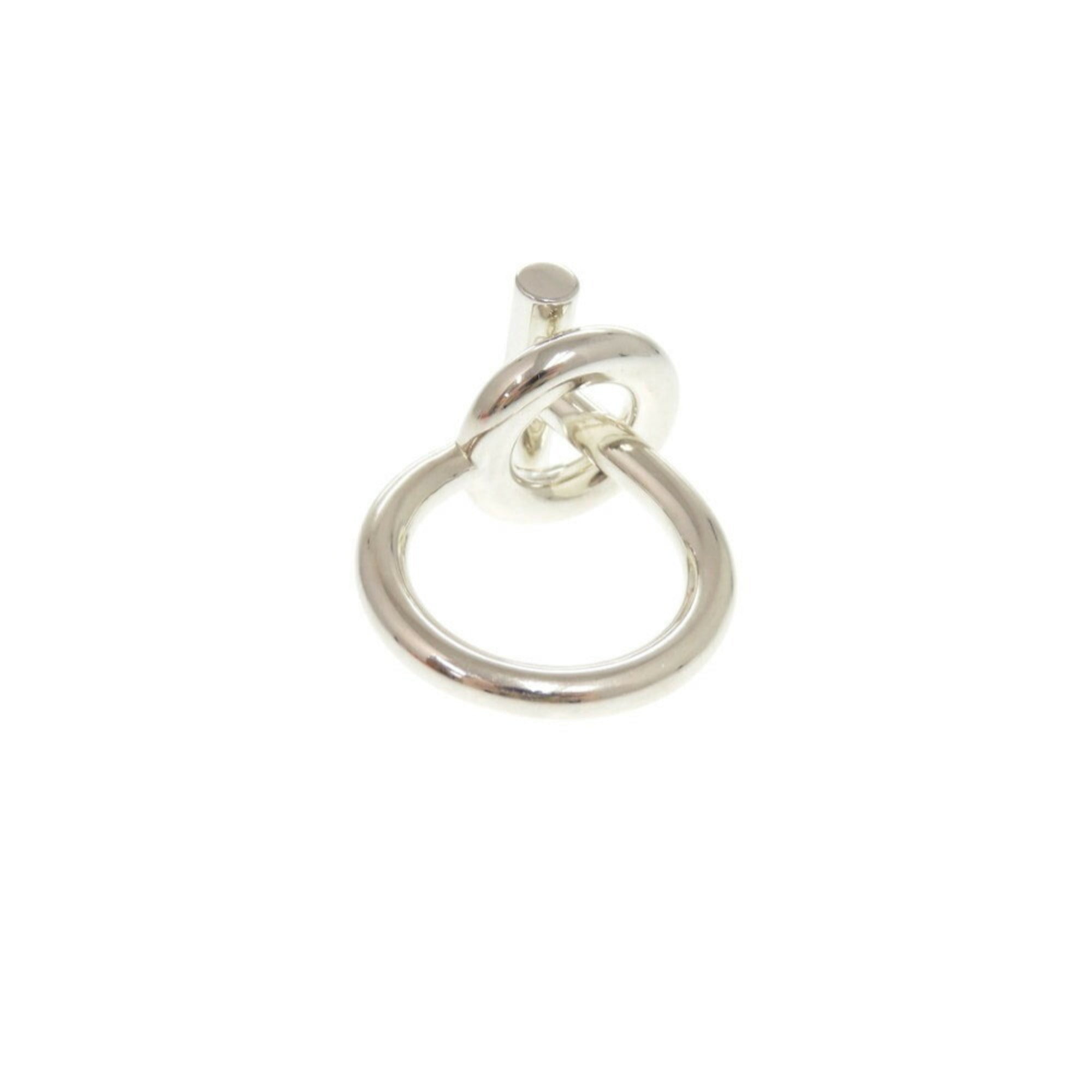 Hermes Silver Silver 925 Band Ring (Pre-Owned)