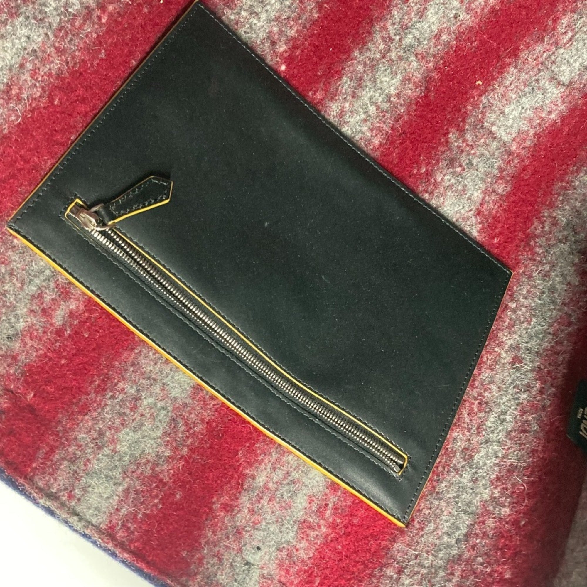 Fendi Navy Wool Shoulder Bag Tote Bag (Pre-Owned)