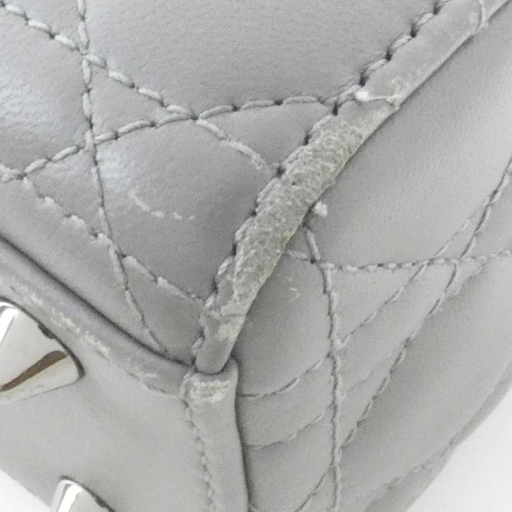 Christian Dior Gray Leather Handbag (Pre-Owned)