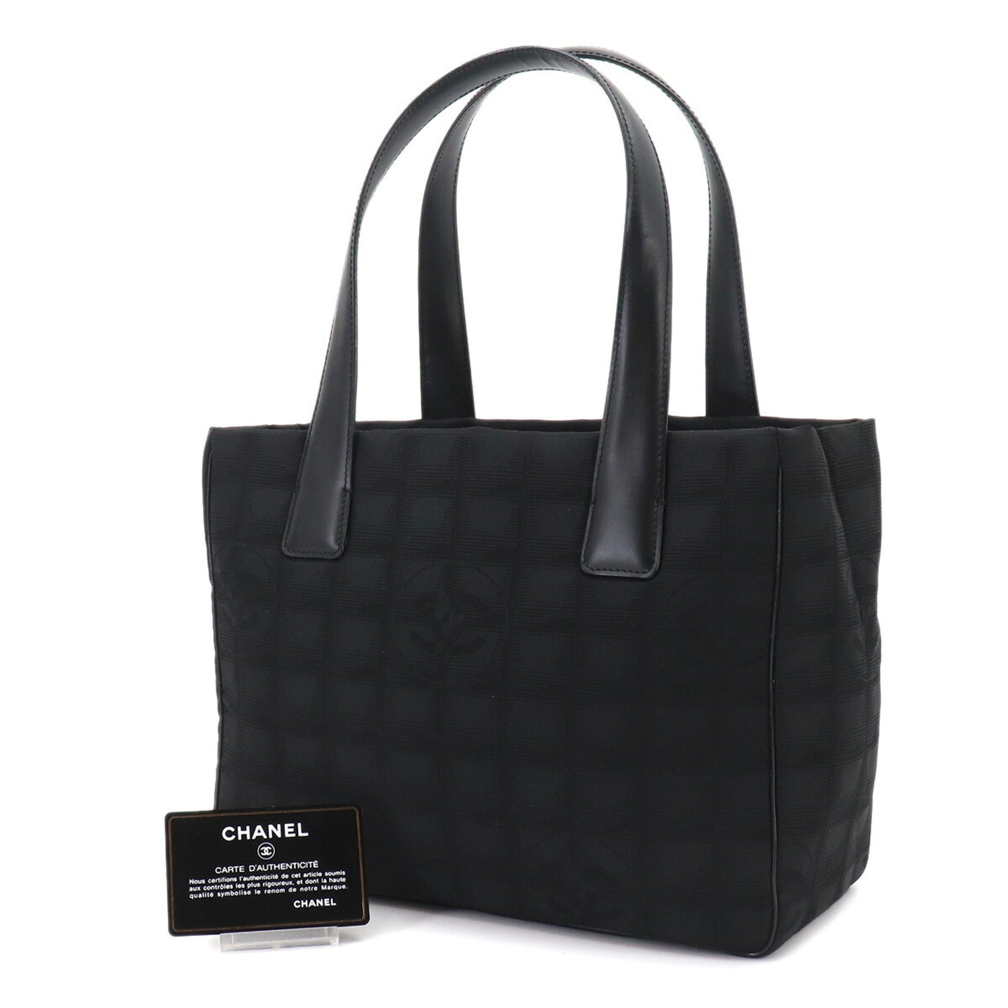 Chanel New Travel Line Black New Travel Line Handbag Tote Bag Weekend Bag (Pre-Owned)