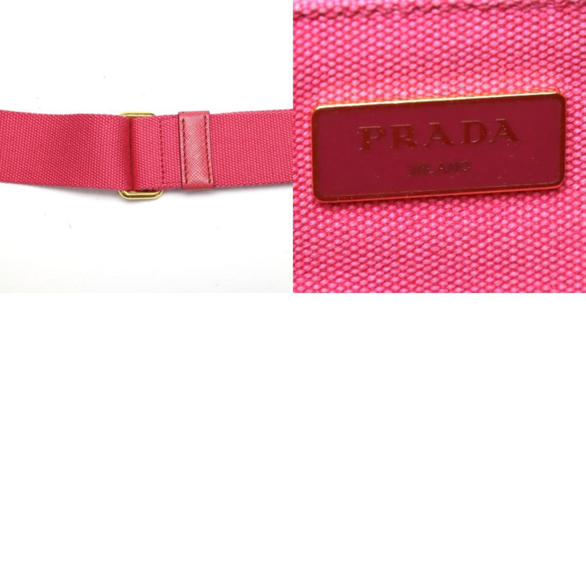 Prada Pink Canvas Tote Bag (Pre-Owned)