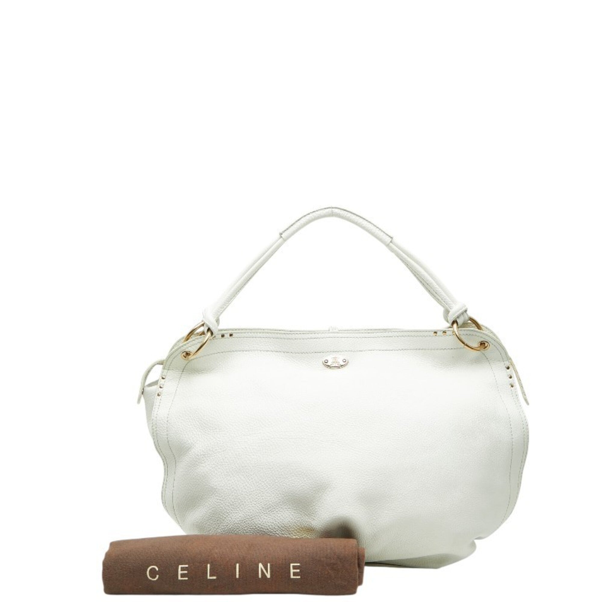 Celine White Leather Tote Bag (Pre-Owned)