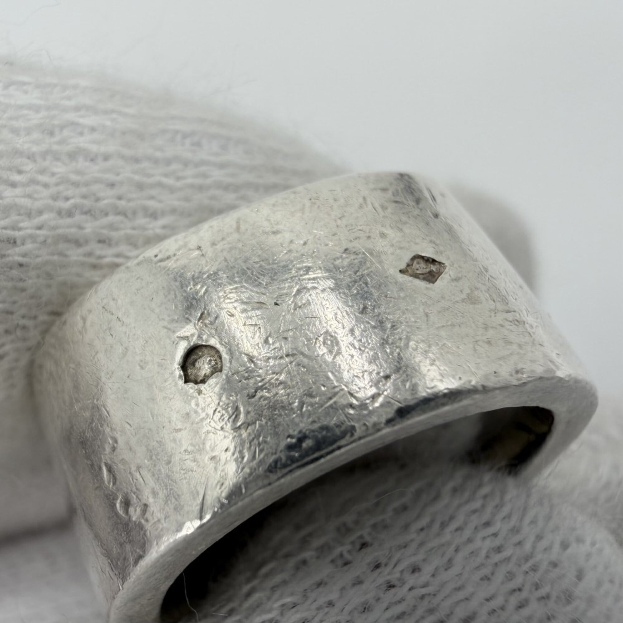Hermes Silver 925 Band Ring (Pre-Owned)