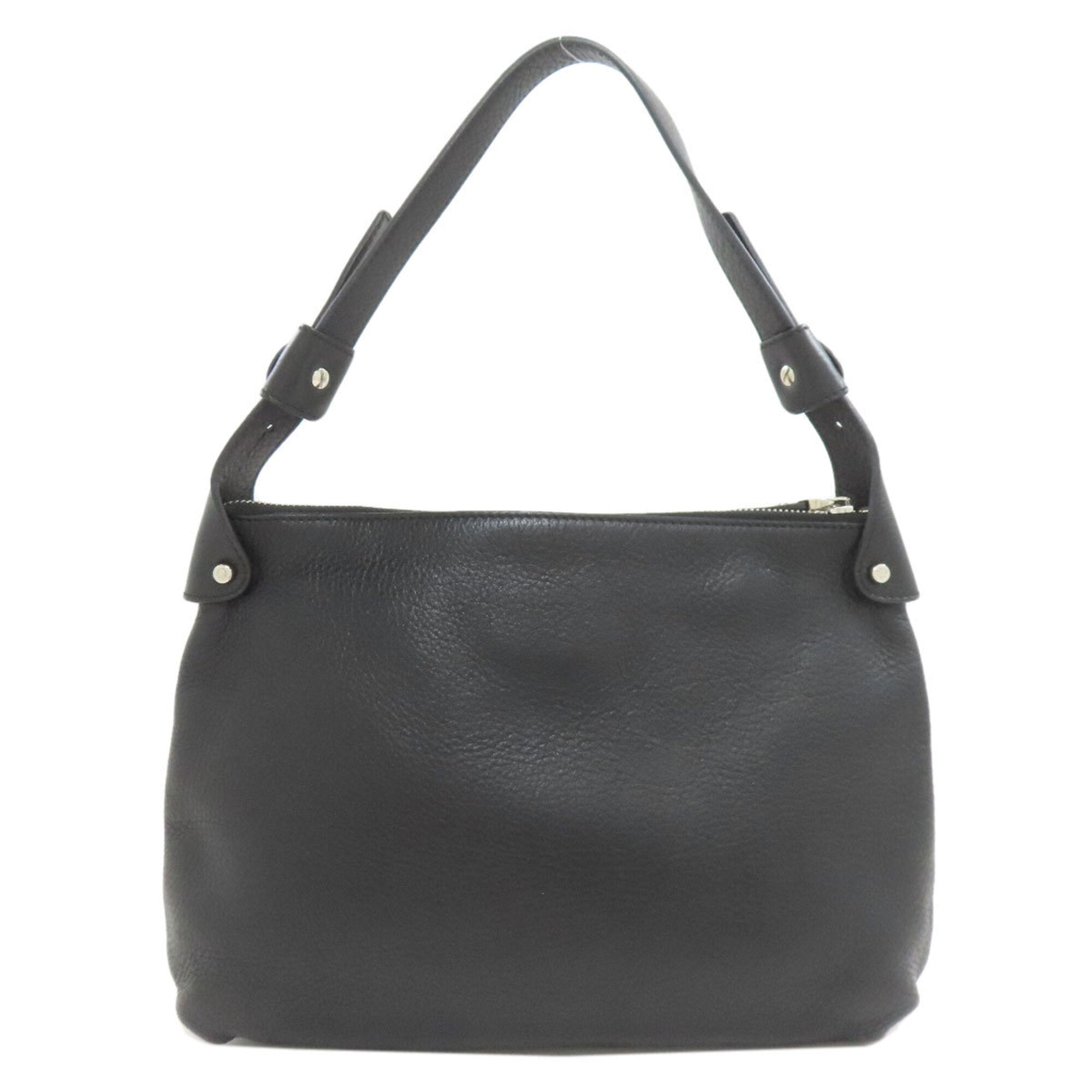 Salvatore Ferragamo Black Leather Shoulder Bag (Pre-Owned)