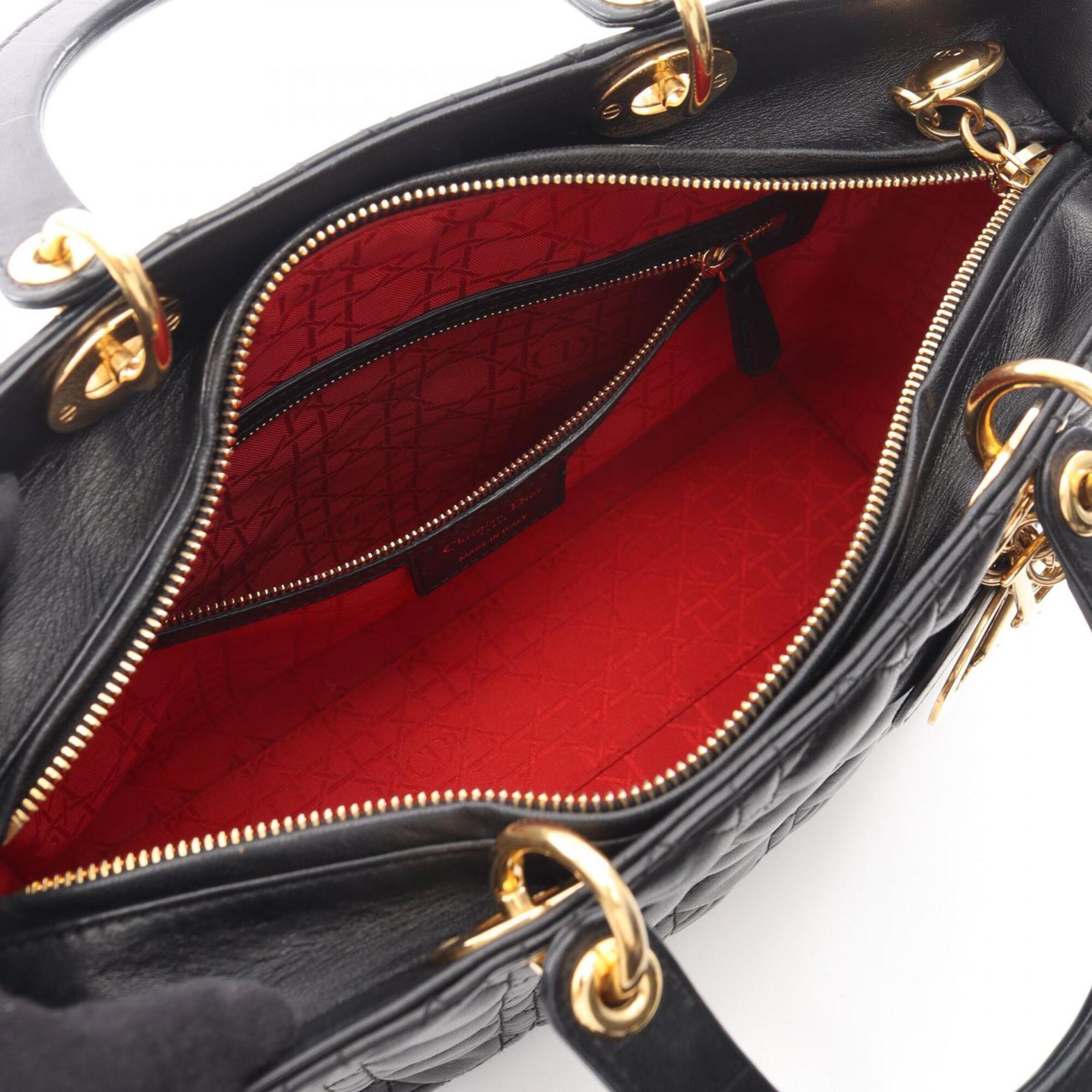 Christian Dior Black Leather Handbag (Pre-Owned)