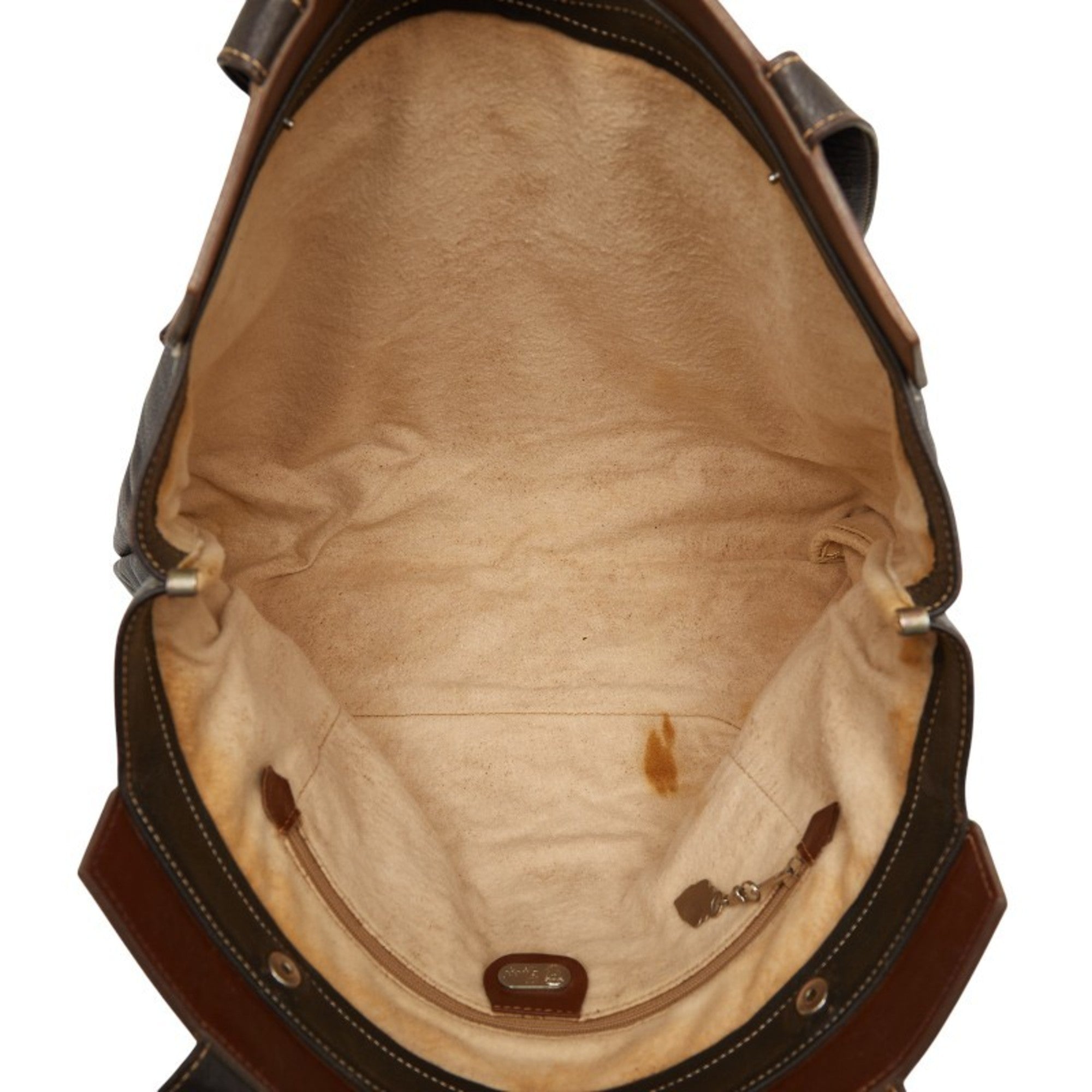 Gucci Brown Leather Shoulder Bag Tote Bag (Pre-Owned)