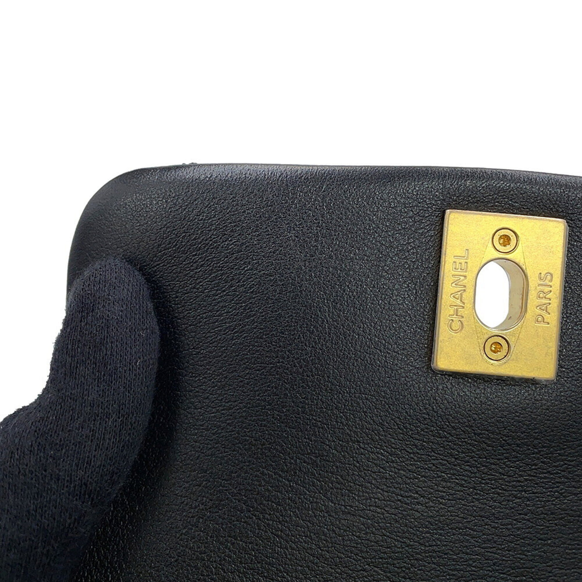 Chanel Black Leather Backpack Handbag (Pre-Owned)