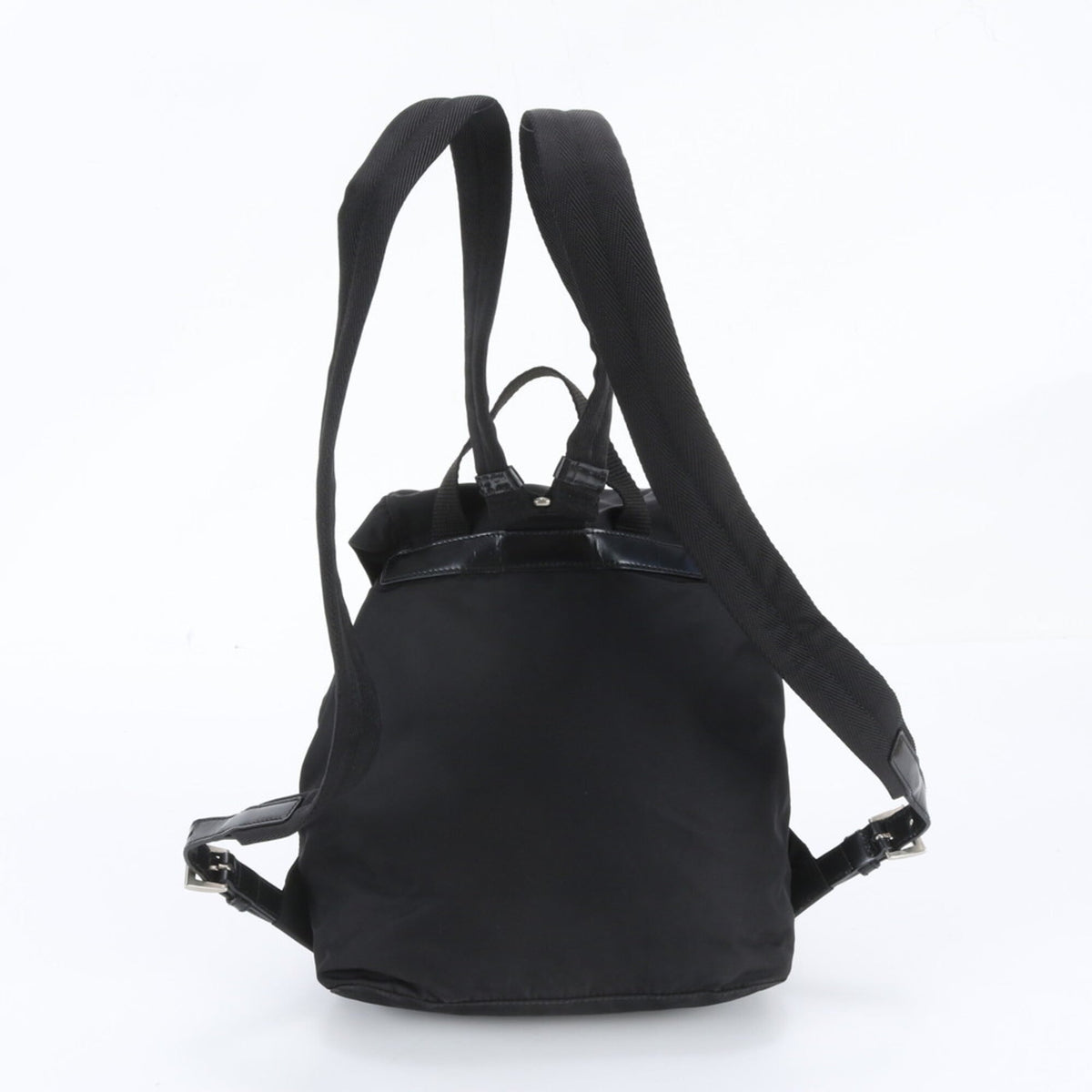 Prada Black Leather Nylon Backpack (Pre-Owned)