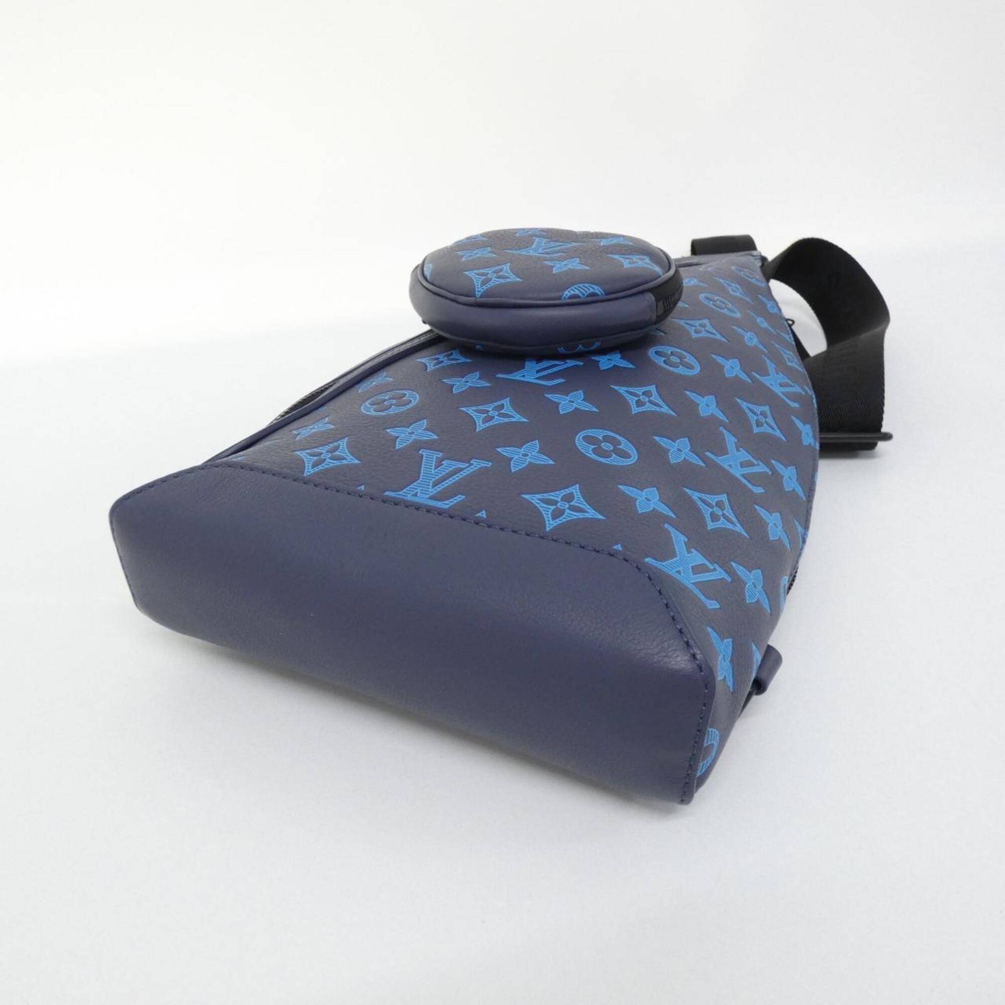 Louis Vuitton Black Blue Monogram Navy Monogram Shadow Pouch Shoulder Bag (Pre-Owned)