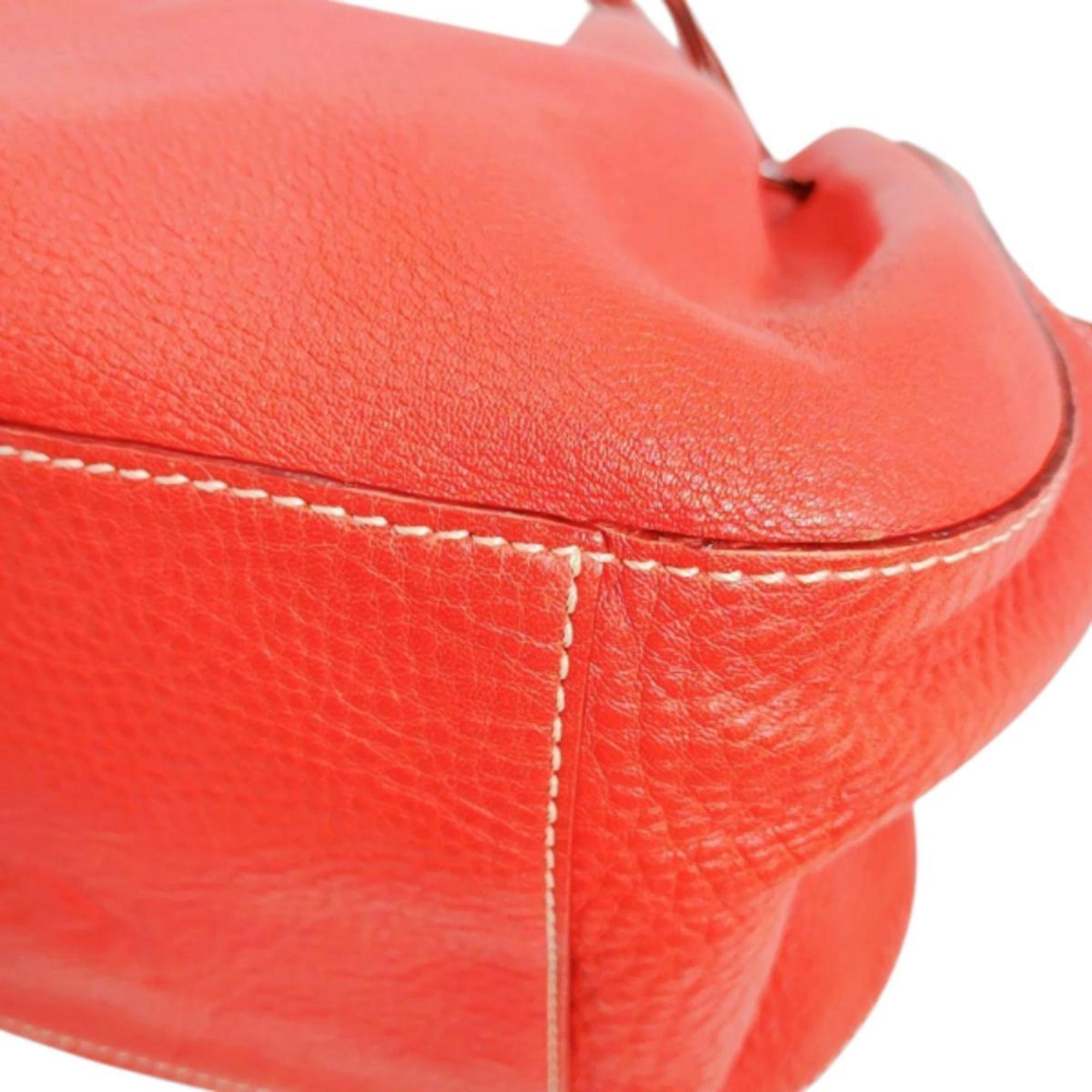 Kate Spade Red Color Leather Handbag Tote Bag (Pre-Owned)