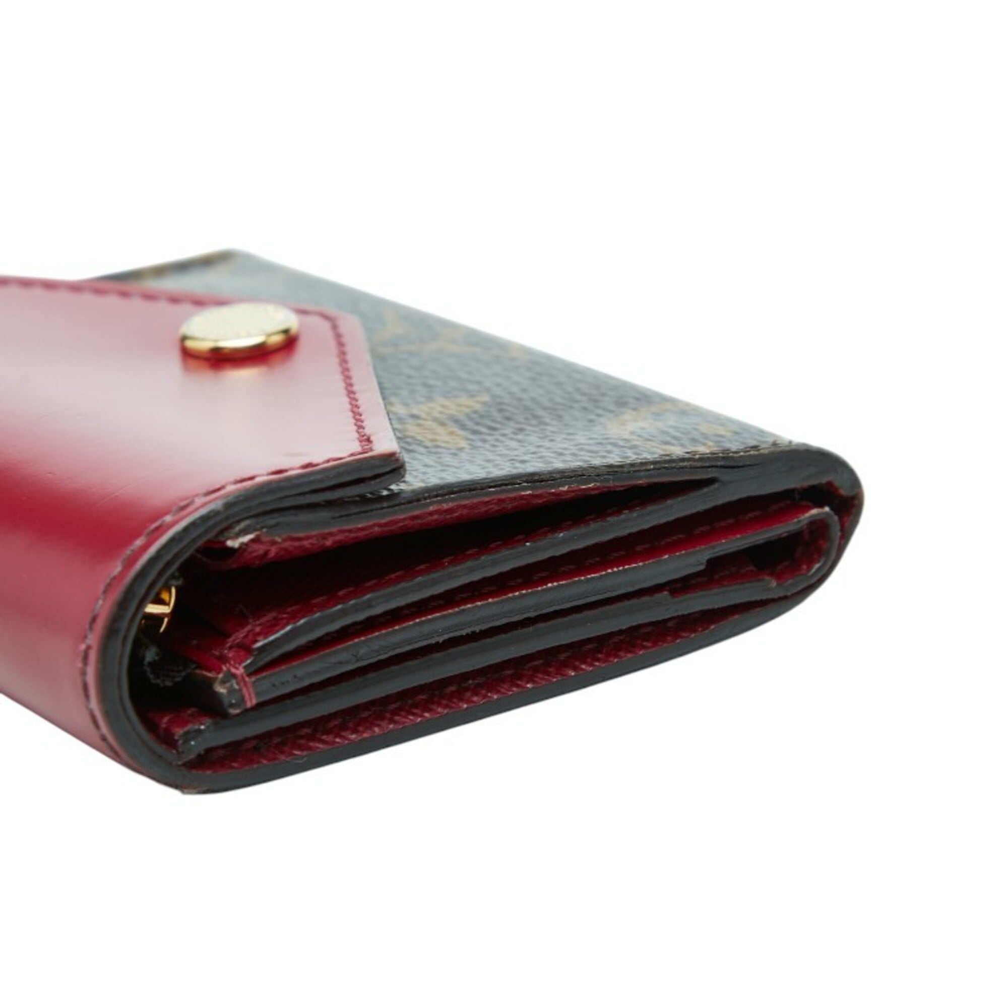 Louis Vuitton Brown Fuchsia Pink Pvc Leather Wallet (Tri-Fold) (Pre-Owned)