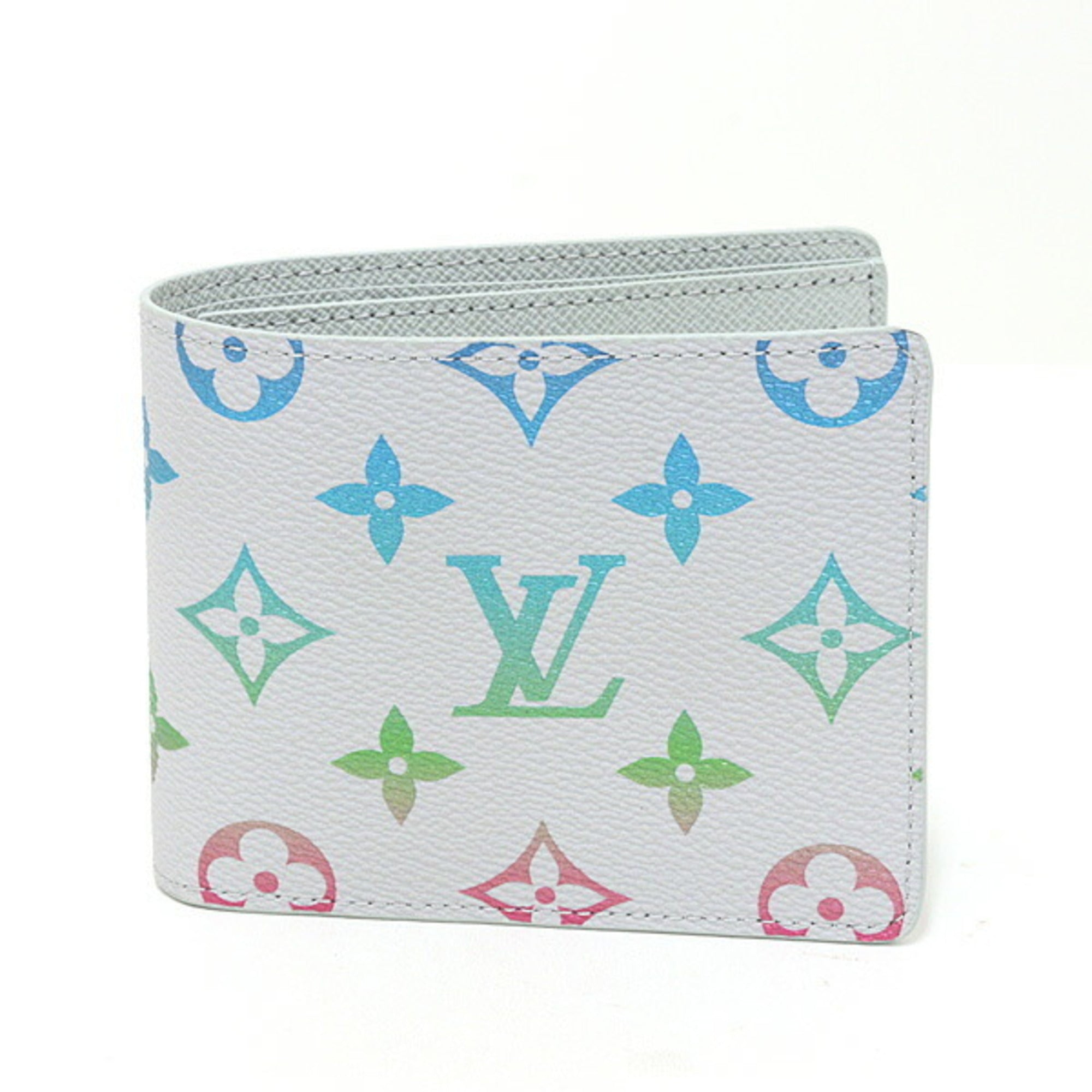Louis Vuitton Monogram Gray Multi-Color Monogram Canvas Wallet (Bi-Fold) (Pre-Owned)
