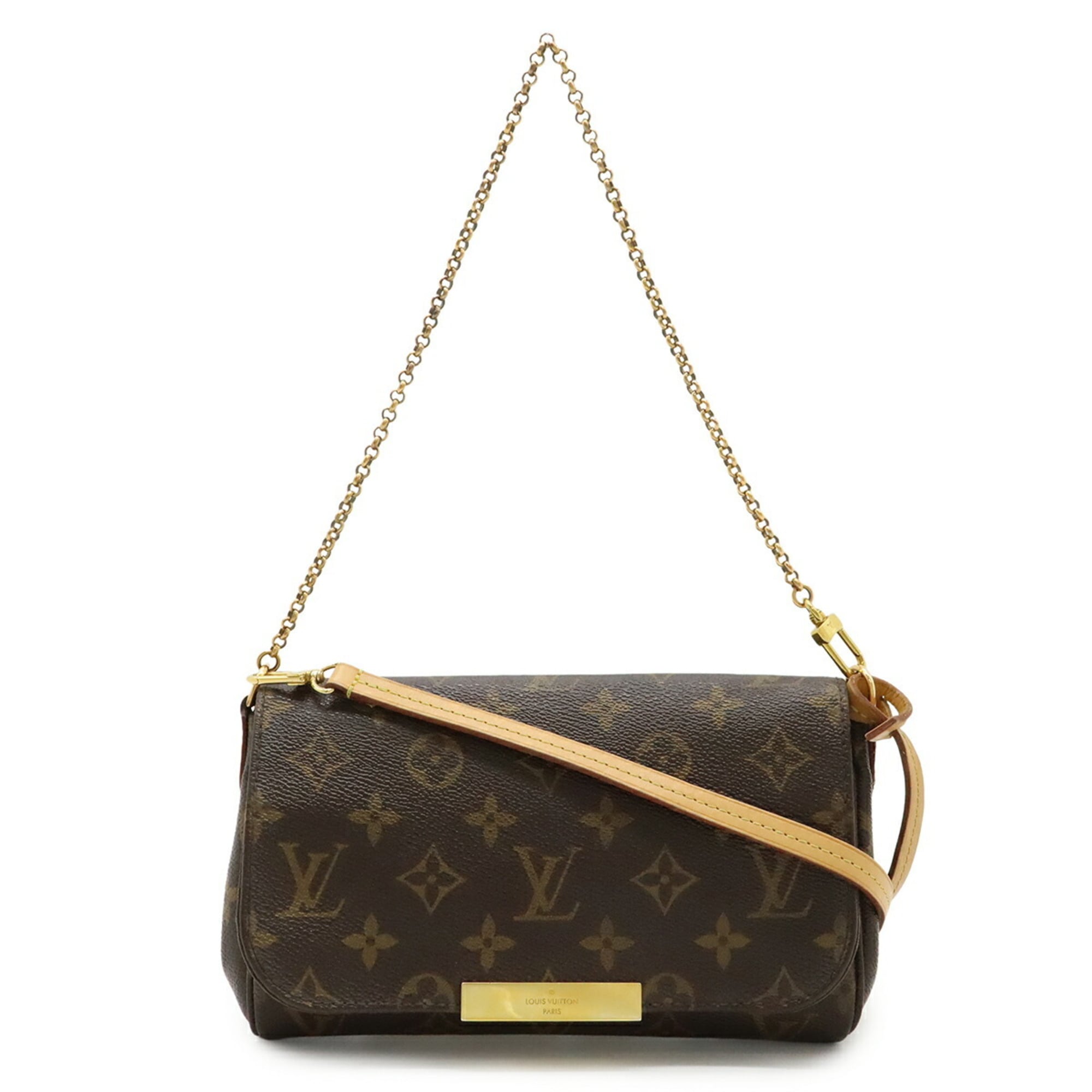 Louis Vuitton Brown Canvas Clutch Bag Pouch Shoulder Bag (Pre-Owned)