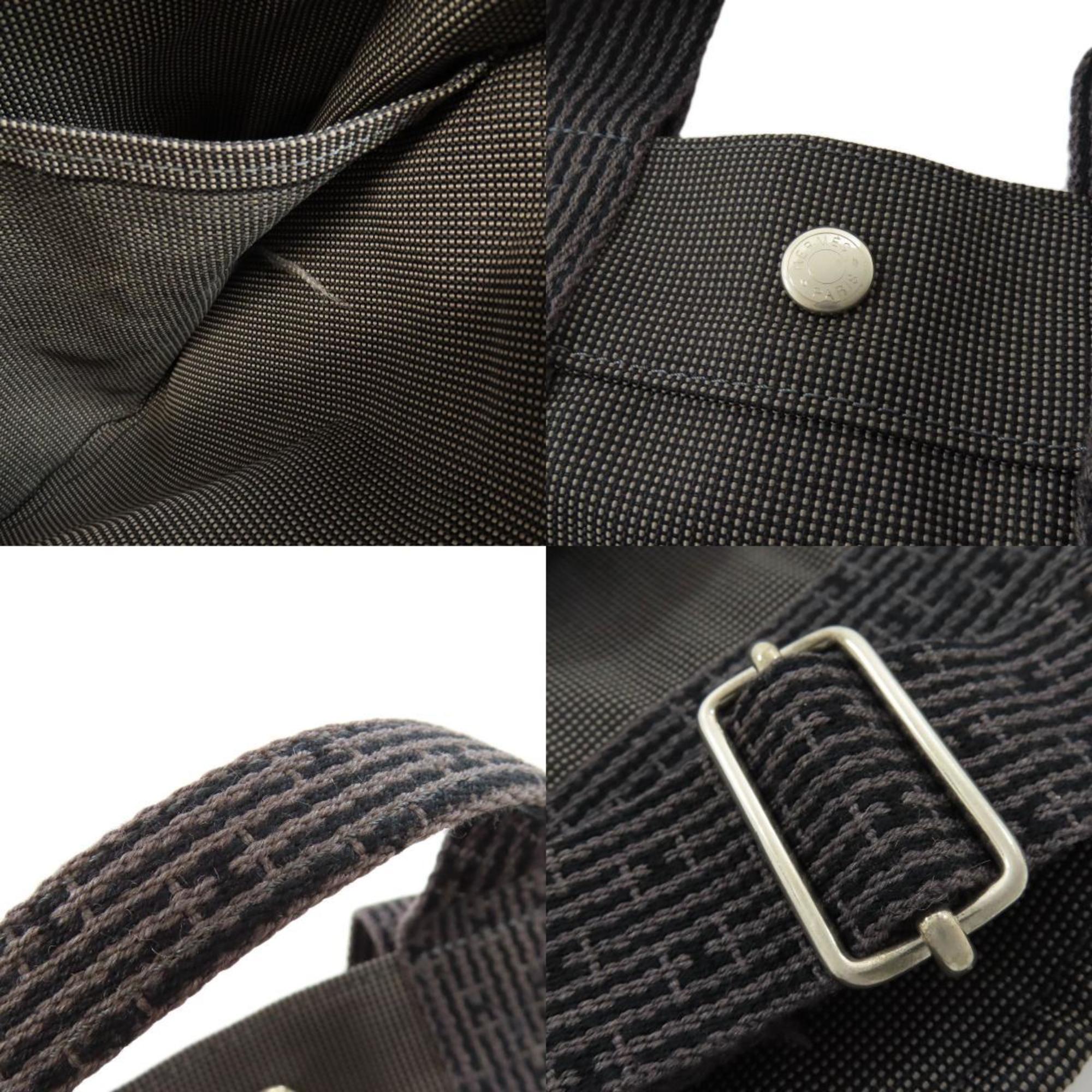 Hermes Her Line Gray Canvas Backpack (Pre-Owned)