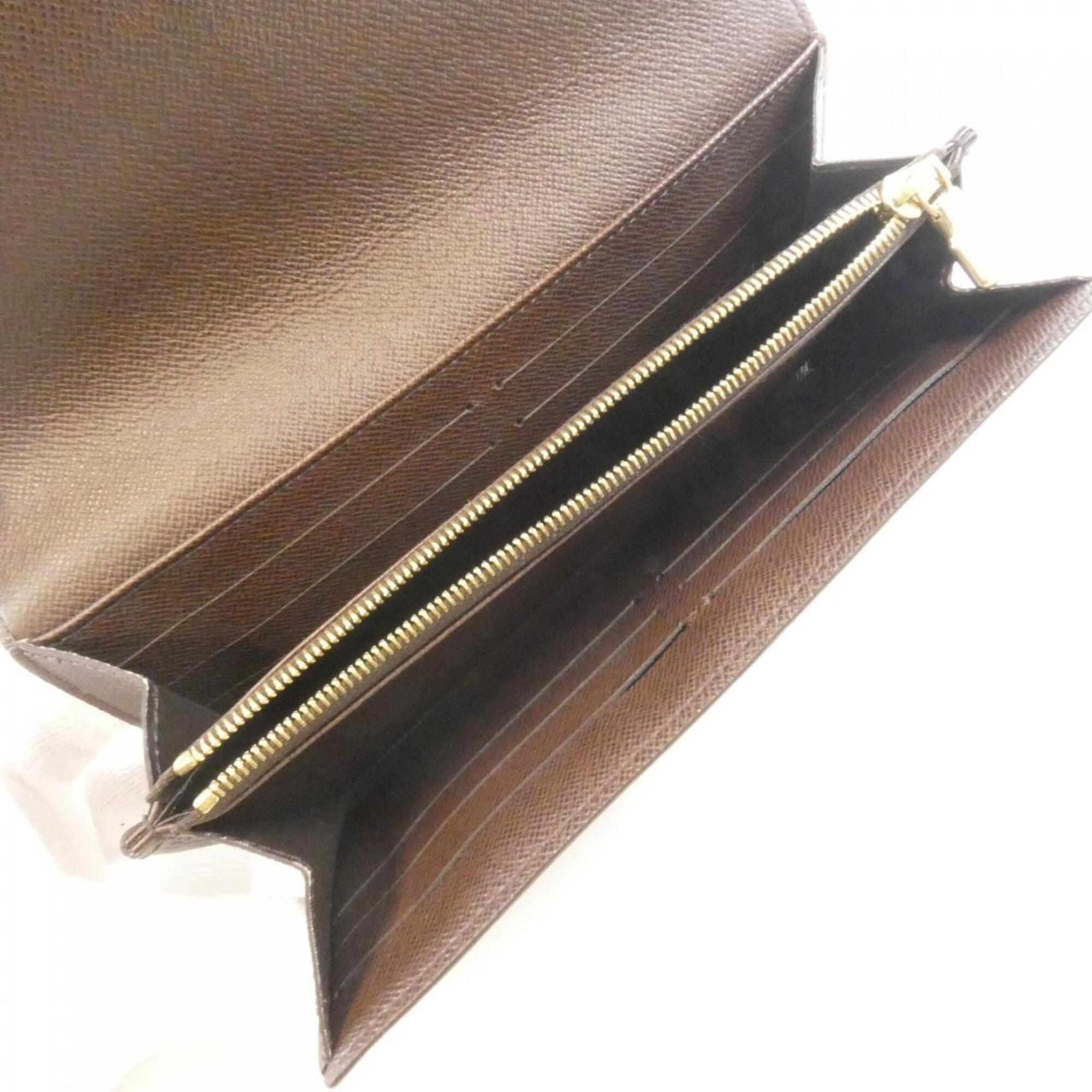 Louis Vuitton Ebene Coated Canvas Long Wallet (Bi-Fold) (Pre-Owned)