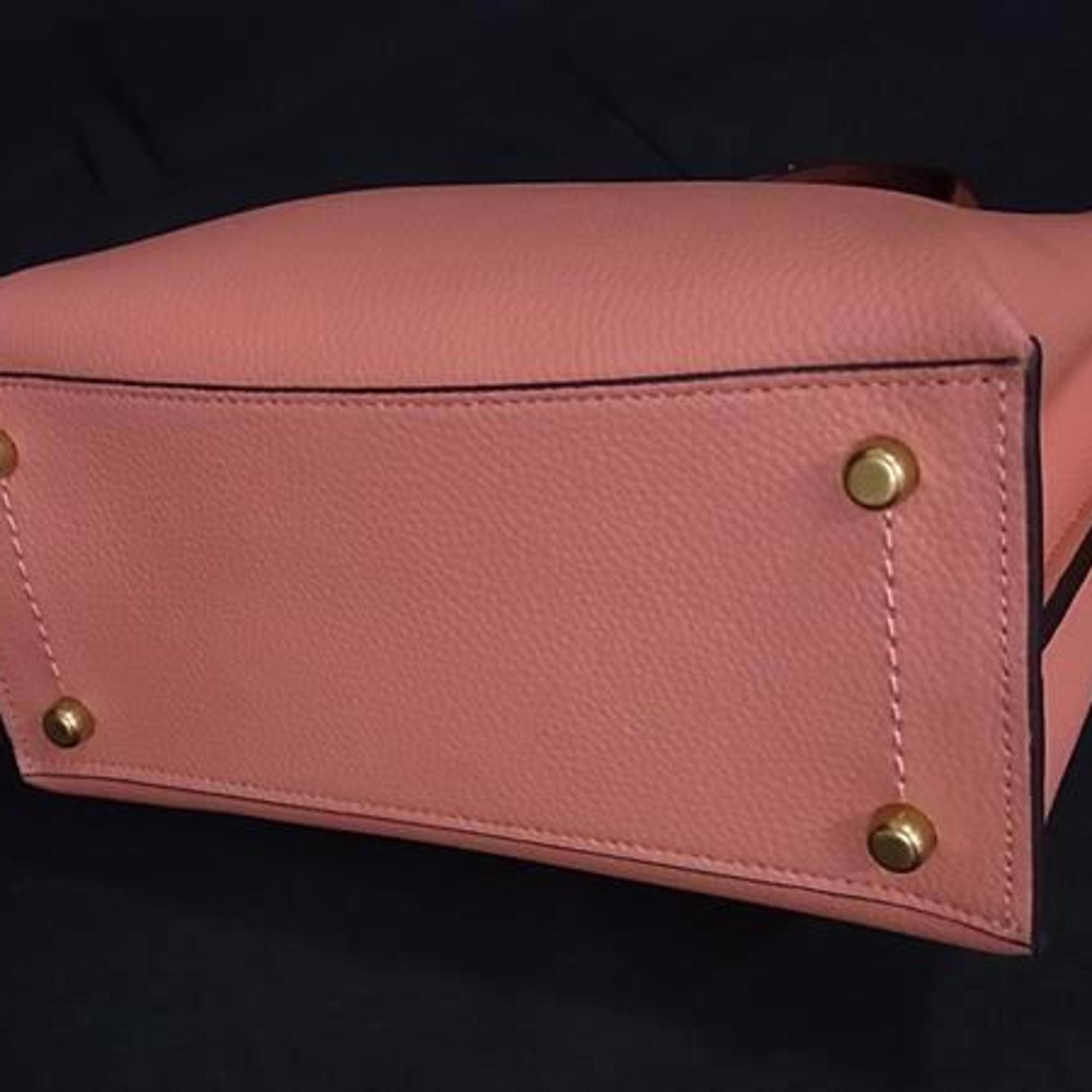 Coach Pink Leather Handbag Shoulder Bag (Pre-Owned)